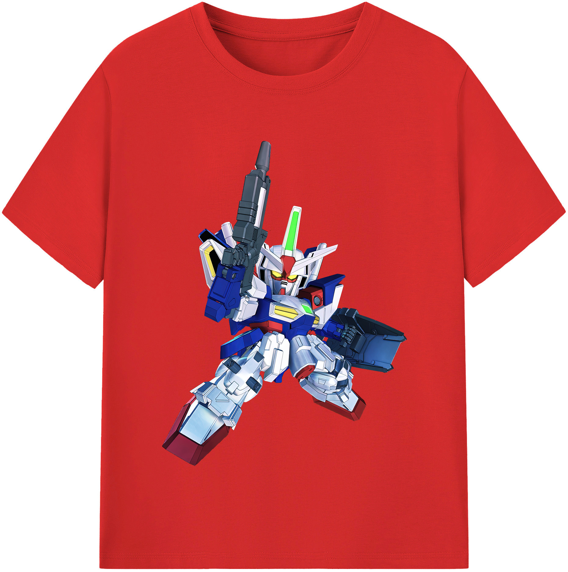 （画像用） 機動戦士ガンダム Mobile Suit Gundam レディースカジュアルプリントTシャツ（綿100％）
