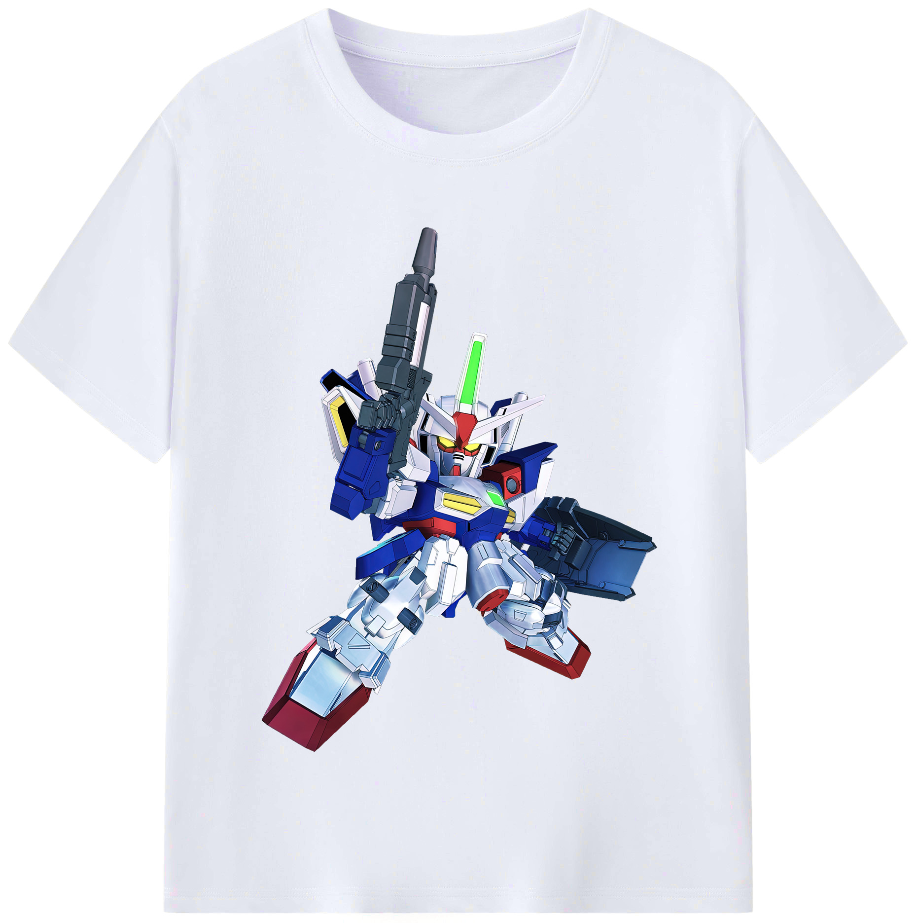 （画像用） 機動戦士ガンダム Mobile Suit Gundam レディースカジュアルプリントTシャツ（綿100％）