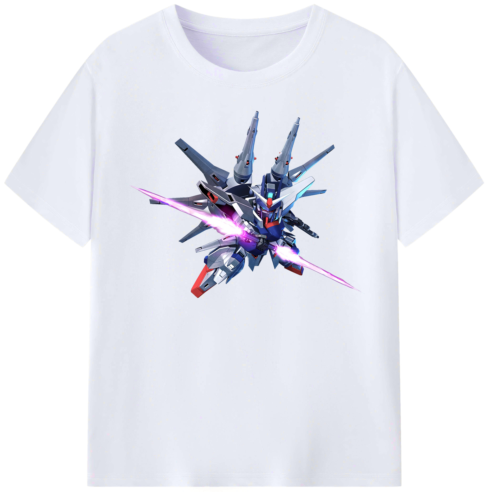 （画像用） 機動戦士ガンダム Mobile Suit Gundam レディースカジュアルプリントTシャツ（綿100％）