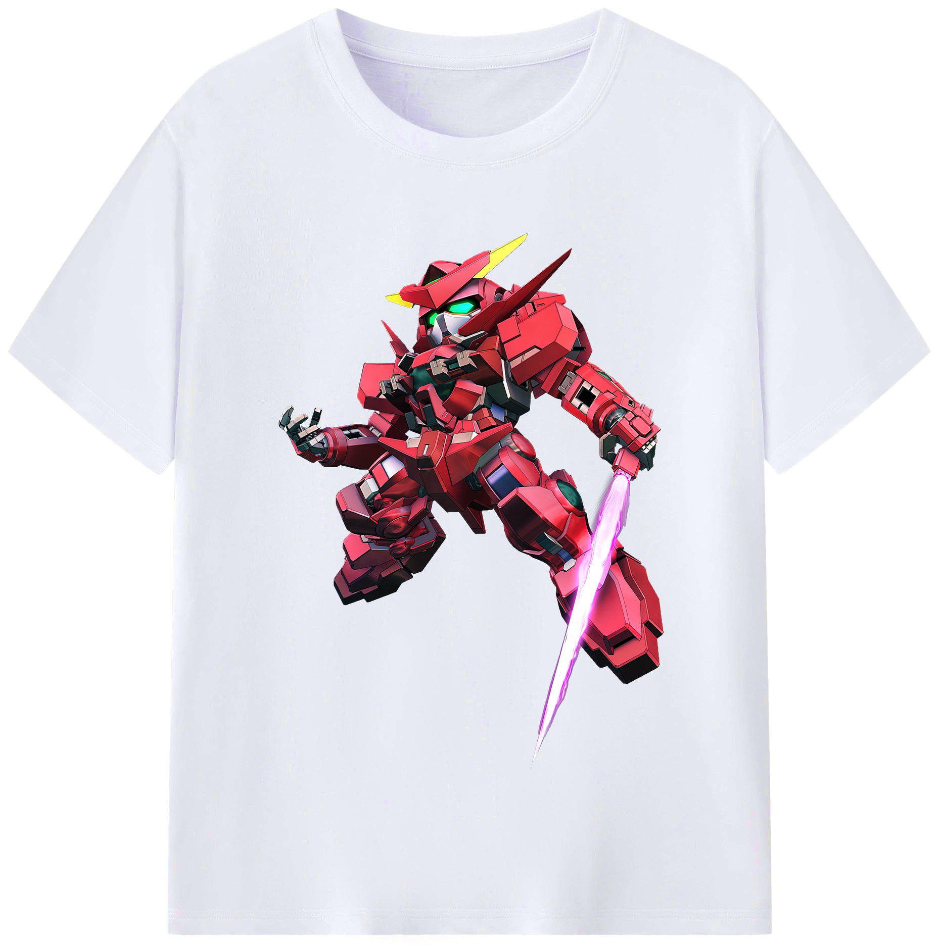 （画像用） 機動戦士ガンダム Mobile Suit Gundam レディースカジュアルプリントTシャツ（綿100％）