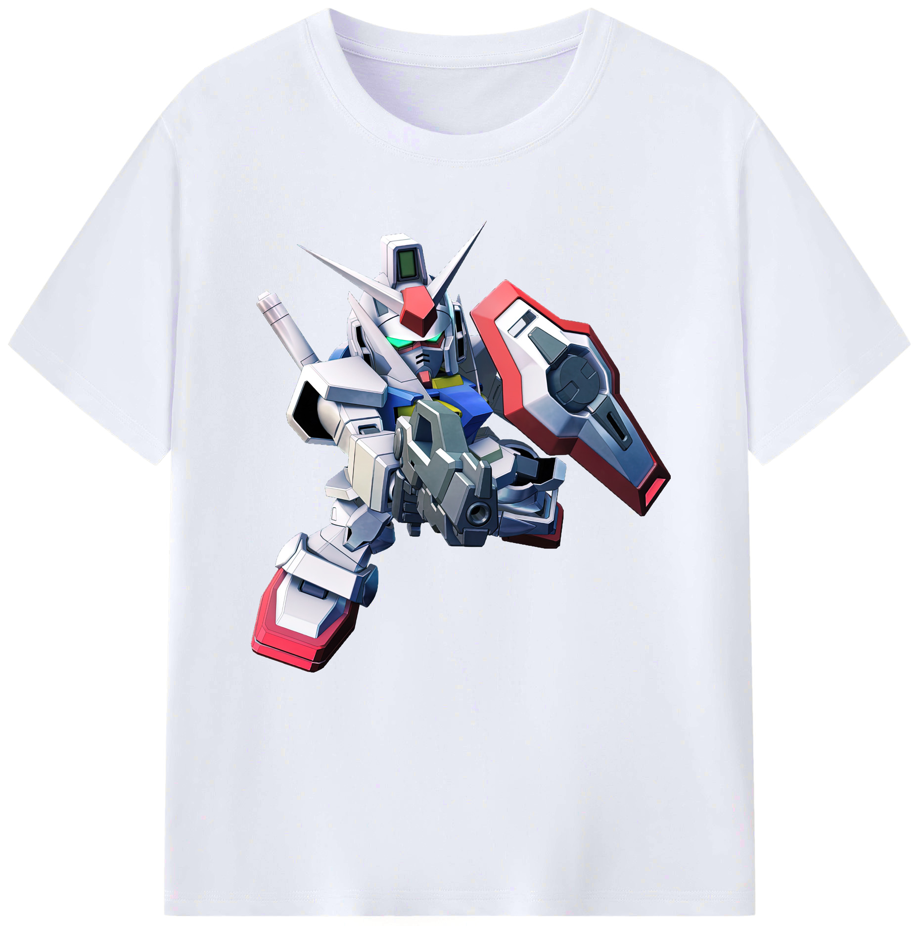 （画像用） 機動戦士ガンダム Mobile Suit Gundam レディースカジュアルプリントTシャツ（綿100％）