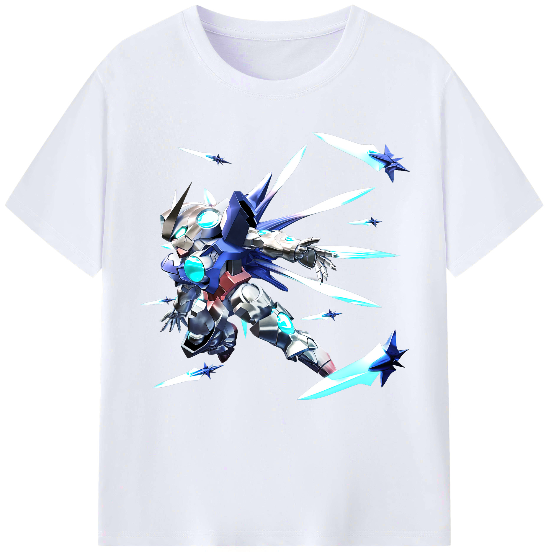 （画像用） 機動戦士ガンダム Mobile Suit Gundam レディースカジュアルプリントTシャツ（綿100％）