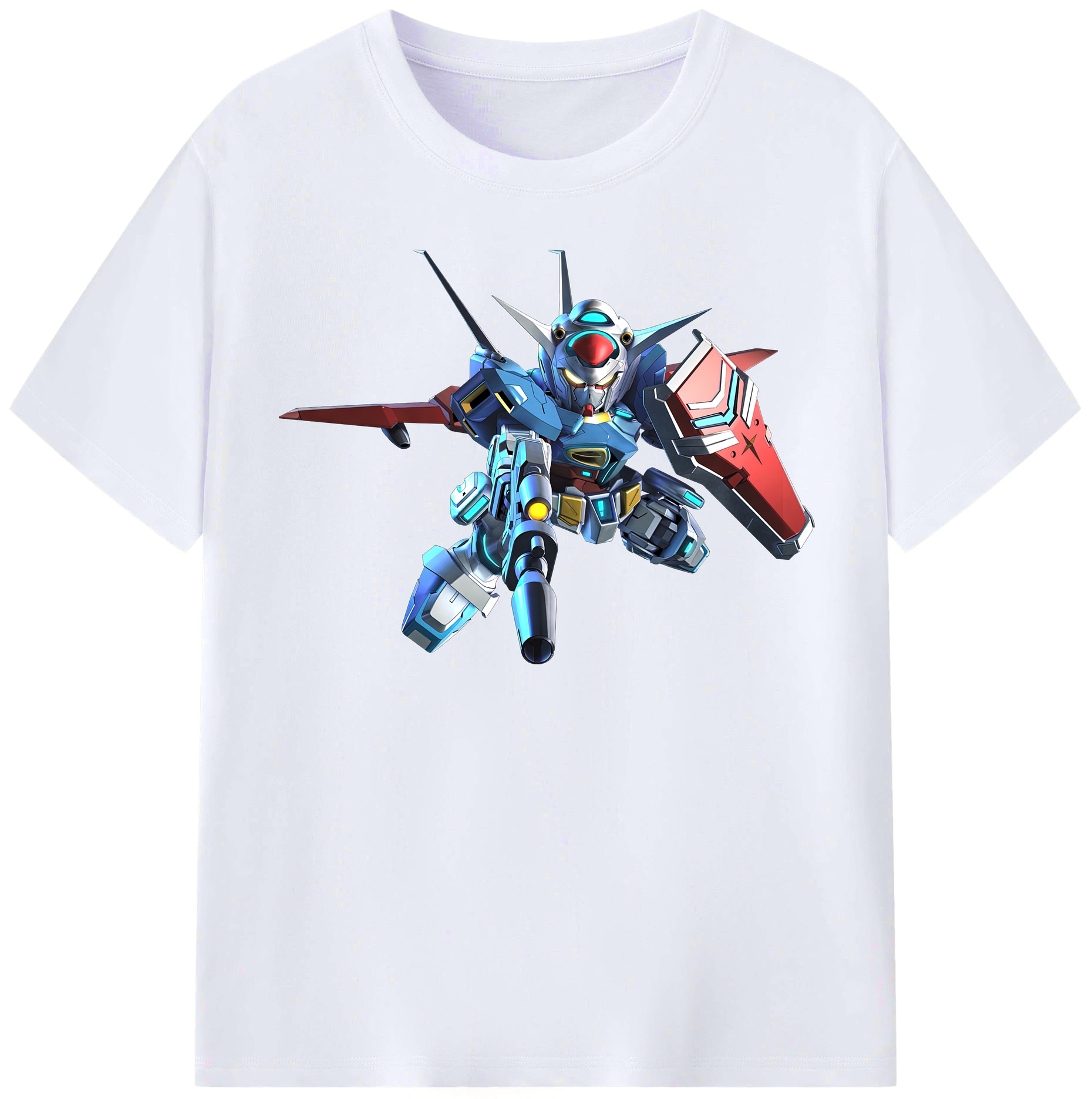 （画像用） 機動戦士ガンダム Mobile Suit Gundam レディースカジュアルプリントTシャツ（綿100％）