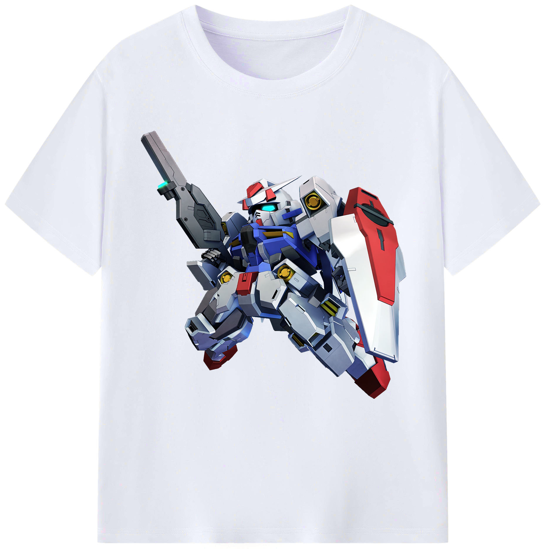 （画像用） 機動戦士ガンダム Mobile Suit Gundam レディースカジュアルプリントTシャツ（綿100％）