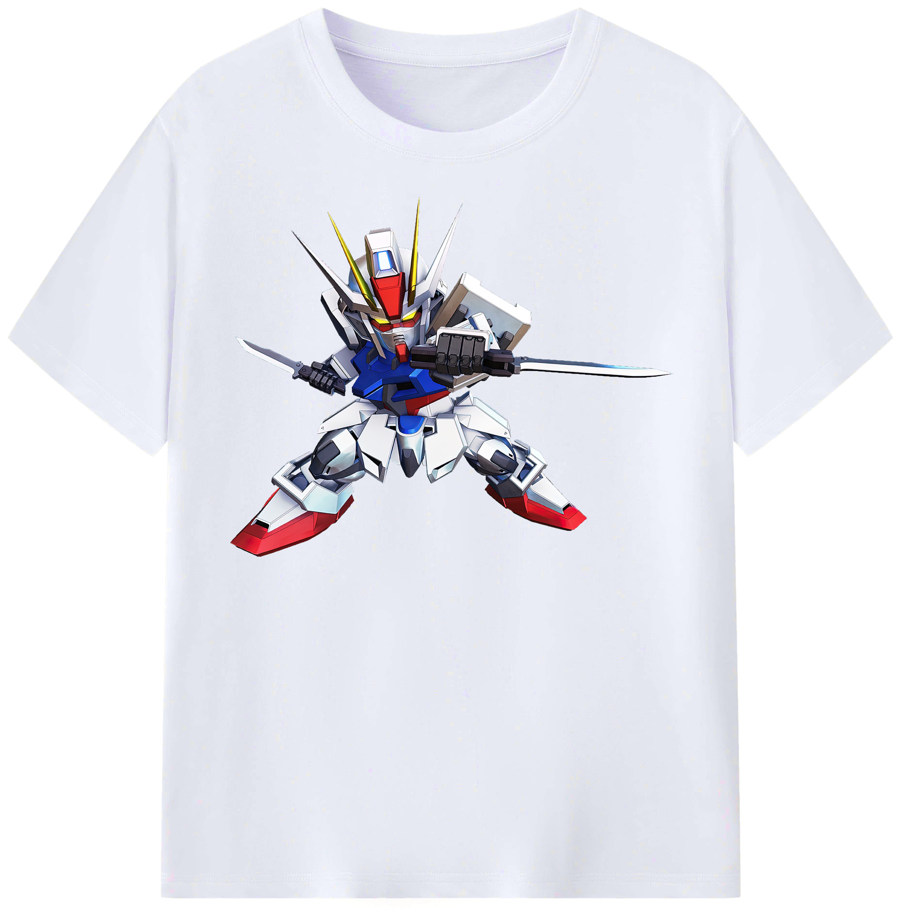 （画像用） 機動戦士ガンダム Mobile Suit Gundam レディースカジュアルプリントTシャツ（綿100％）