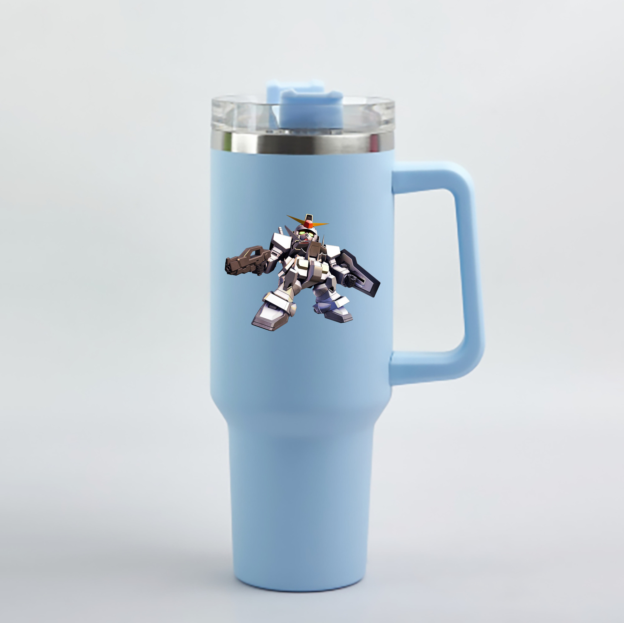 （画像用） 機動戦士ガンダム Mobile Suit Gundam 1200mL車用タンブラー - クリスタルステッカー（プラスチックストロー付き）