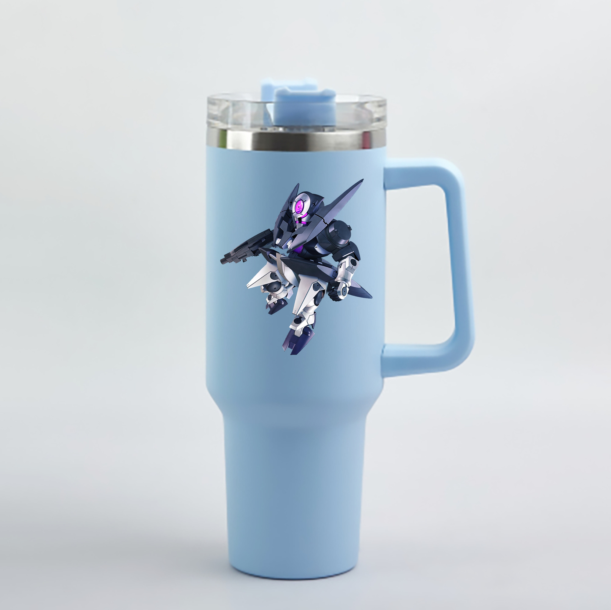 （画像用） 機動戦士ガンダム Mobile Suit Gundam 1200mL車用タンブラー - クリスタルステッカー（プラスチックストロー付き）