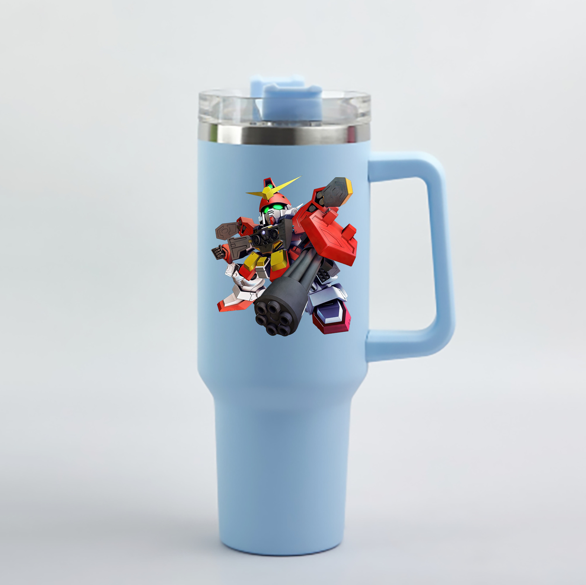 （画像用） 機動戦士ガンダム Mobile Suit Gundam 1200mL車用タンブラー - クリスタルステッカー（プラスチックストロー付き）