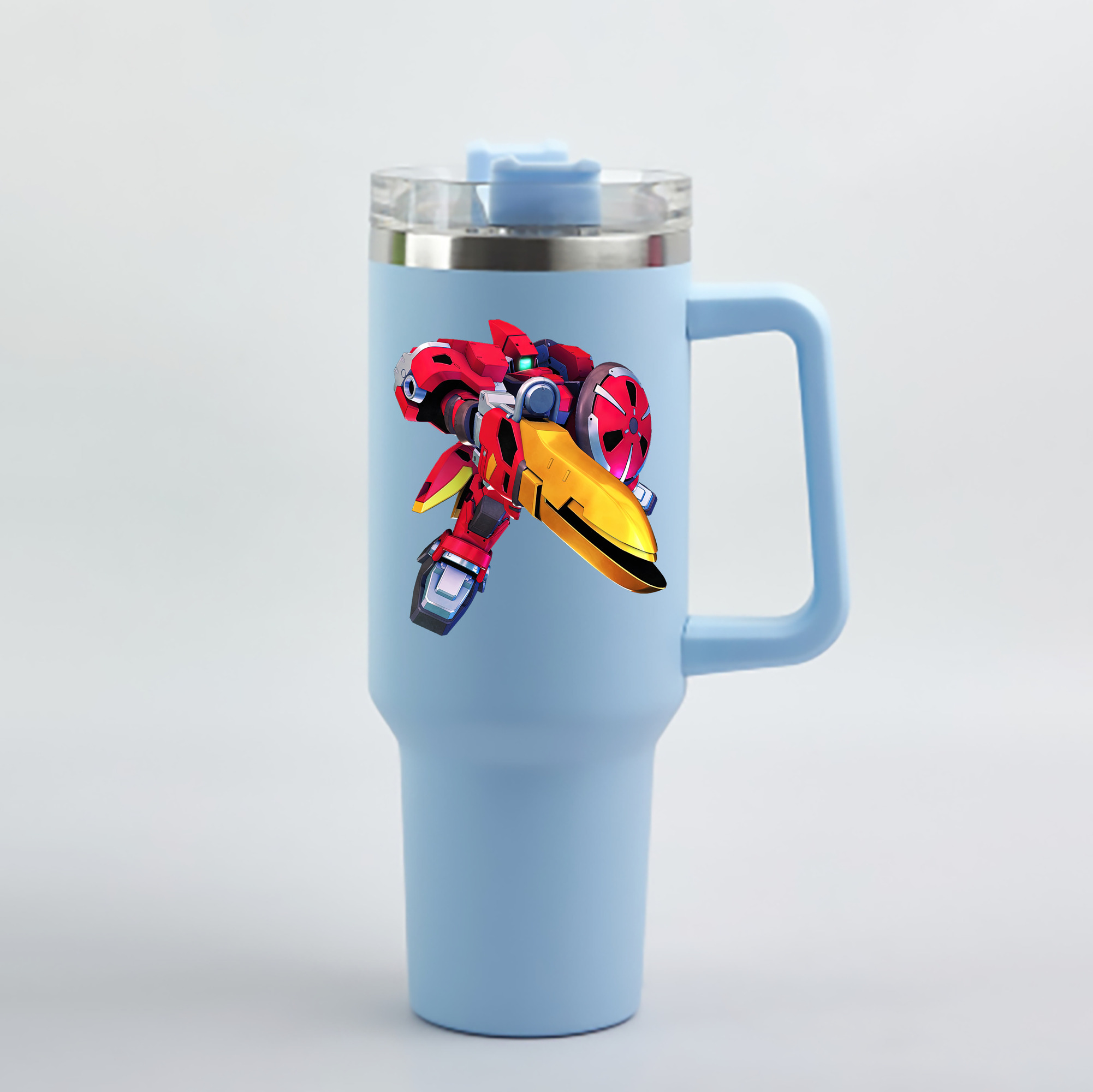 （画像用） 機動戦士ガンダム Mobile Suit Gundam 1200mL車用タンブラー - クリスタルステッカー（プラスチックストロー付き）
