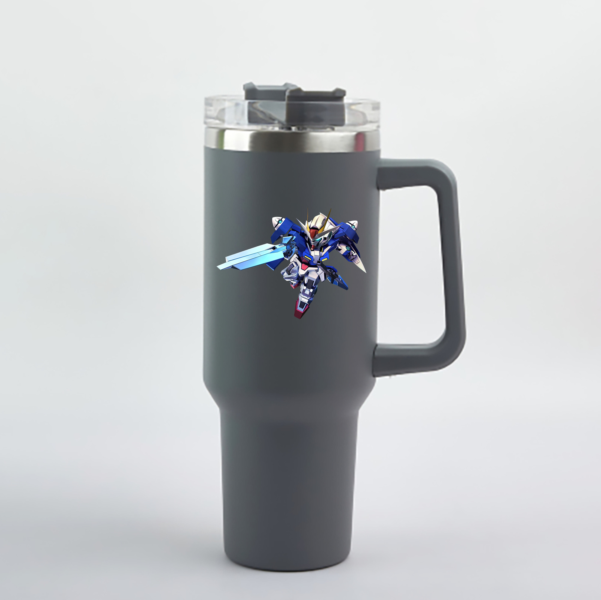 （画像用） 機動戦士ガンダム Mobile Suit Gundam 1200mL車用タンブラー - クリスタルステッカー（プラスチックストロー付き）