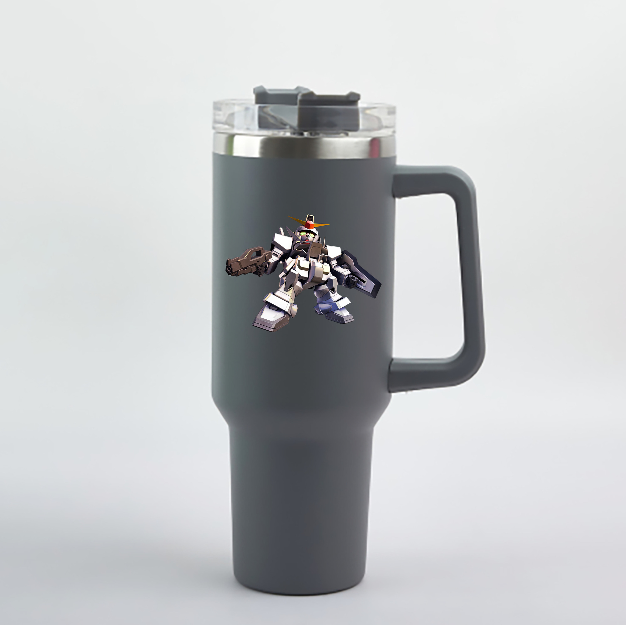 （画像用） 機動戦士ガンダム Mobile Suit Gundam 1200mL車用タンブラー - クリスタルステッカー（プラスチックストロー付き）