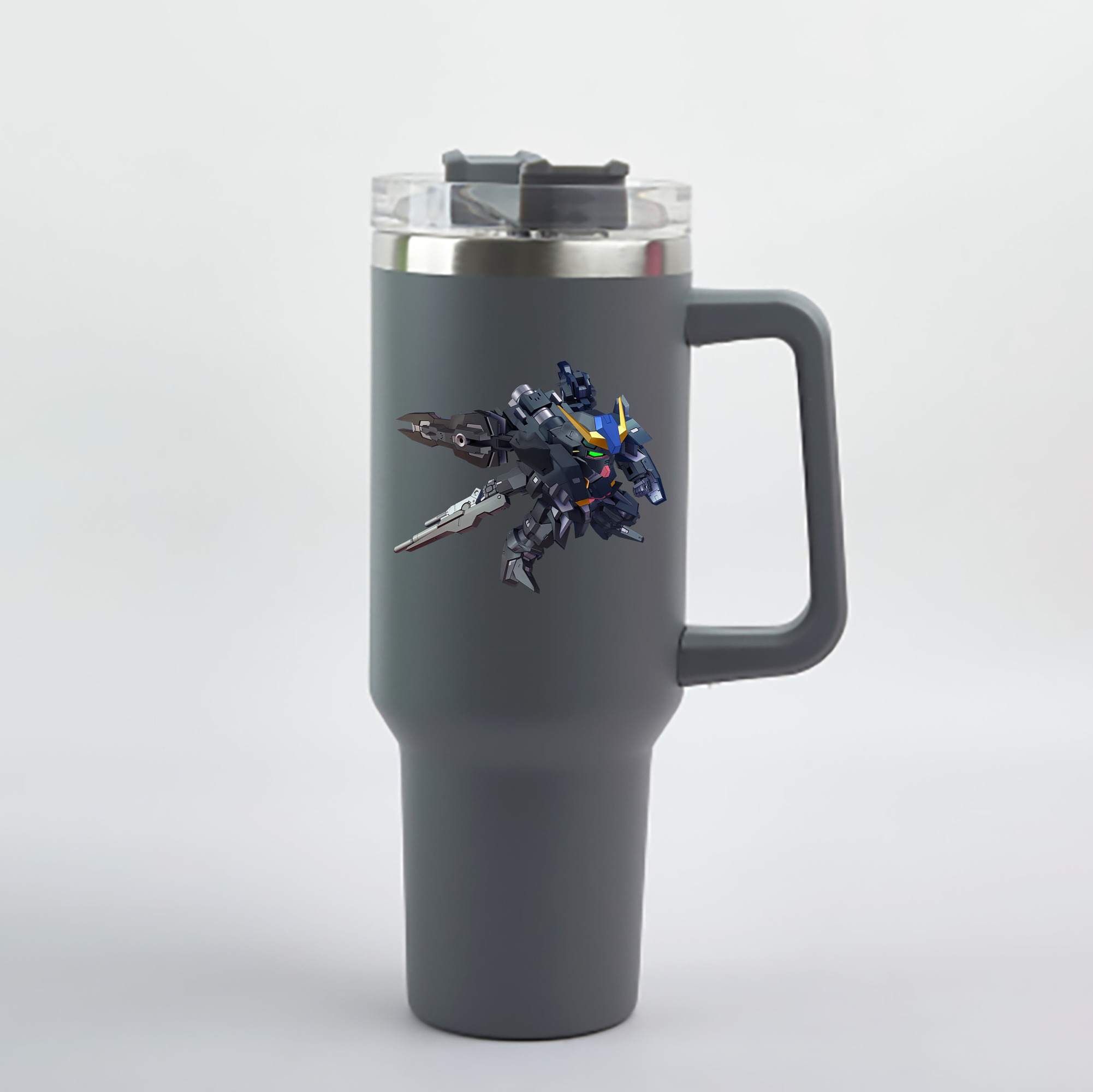（画像用） 機動戦士ガンダム Mobile Suit Gundam 1200mL車用タンブラー - クリスタルステッカー（プラスチックストロー付き）