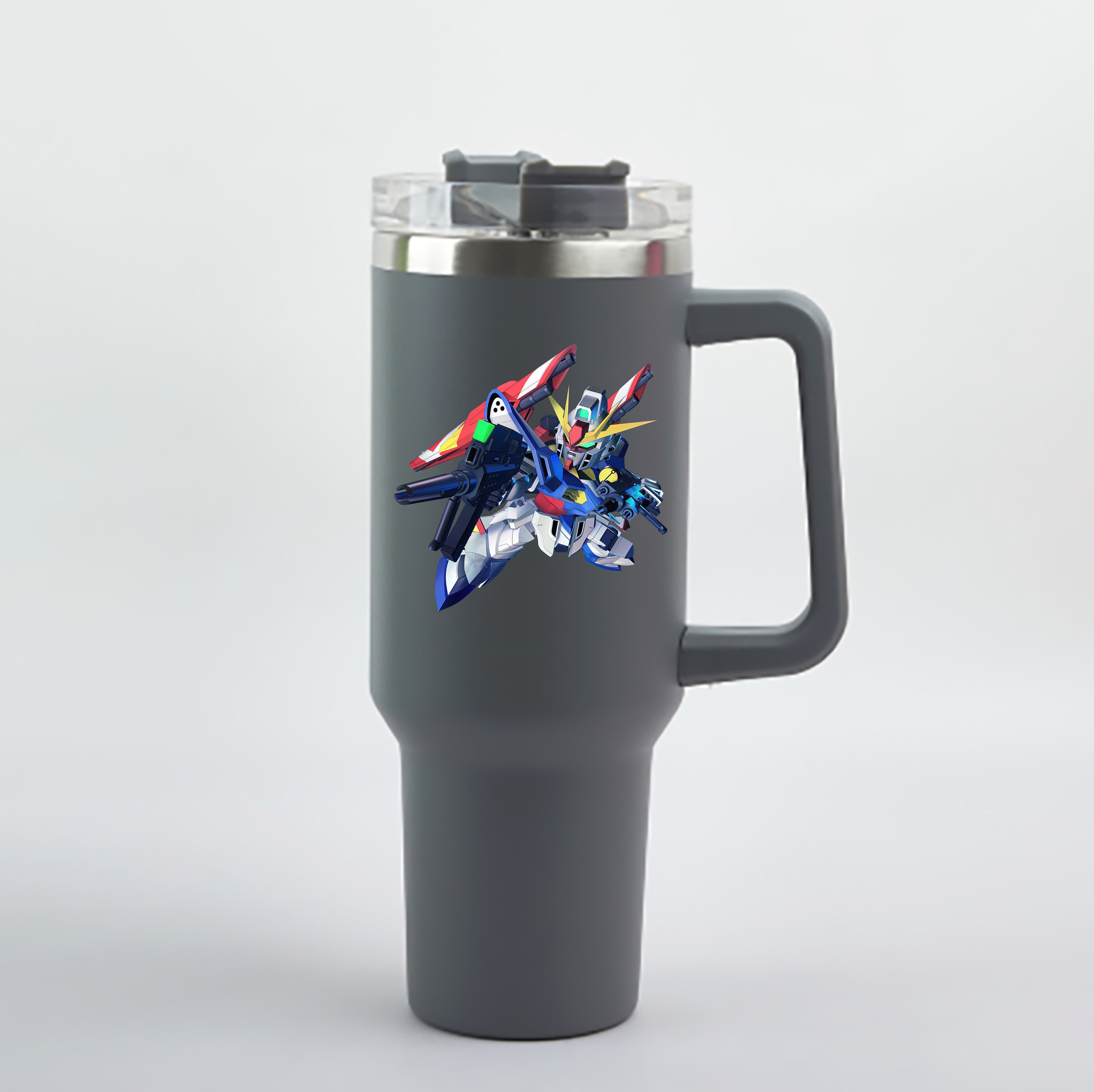 （画像用） 機動戦士ガンダム Mobile Suit Gundam 1200mL車用タンブラー - クリスタルステッカー（プラスチックストロー付き）