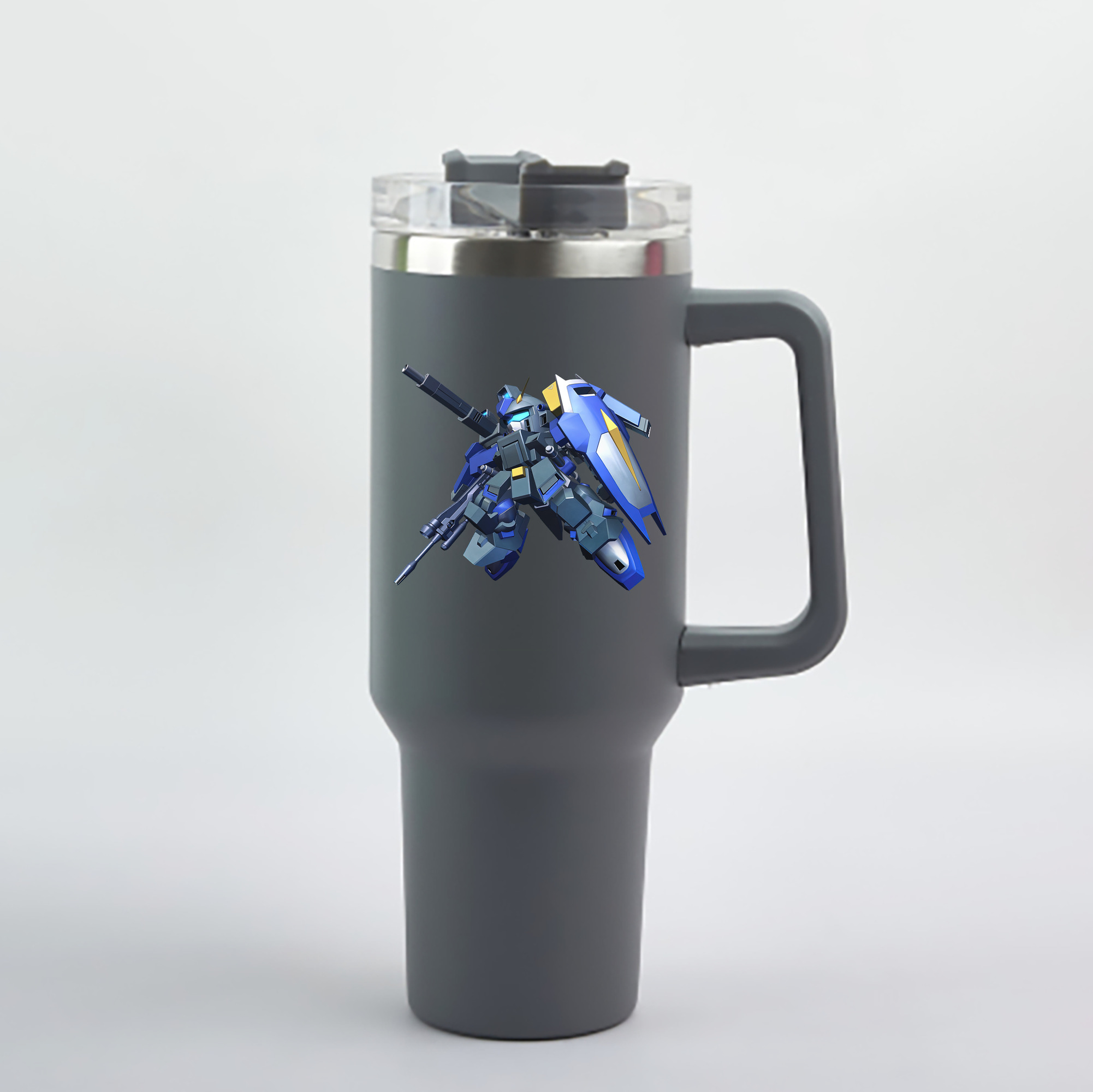 （画像用） 機動戦士ガンダム Mobile Suit Gundam 1200mL車用タンブラー - クリスタルステッカー（プラスチックストロー付き）