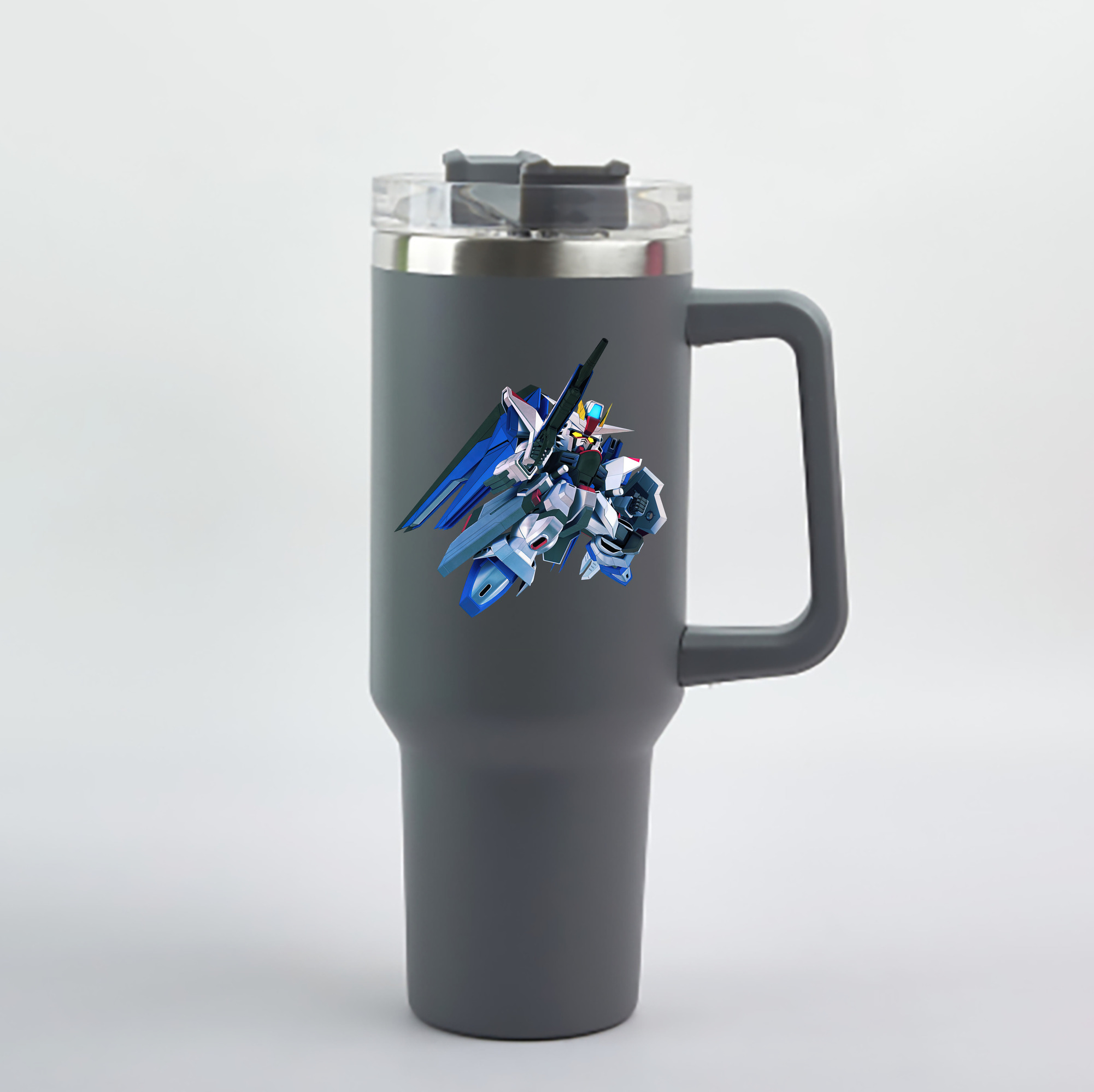 （画像用） 機動戦士ガンダム Mobile Suit Gundam 1200mL車用タンブラー - クリスタルステッカー（プラスチックストロー付き）