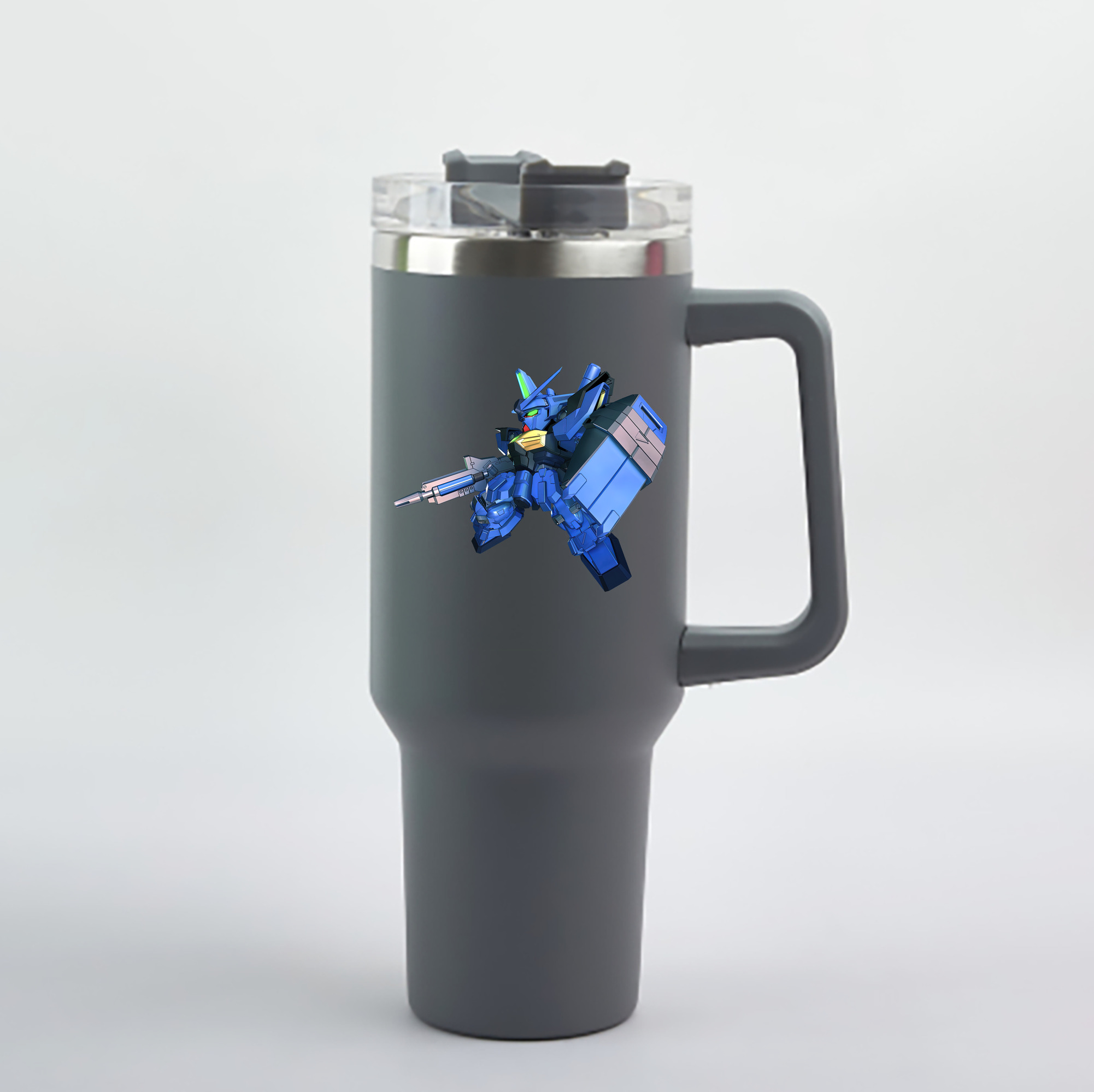 （画像用） 機動戦士ガンダム Mobile Suit Gundam 1200mL車用タンブラー - クリスタルステッカー（プラスチックストロー付き）