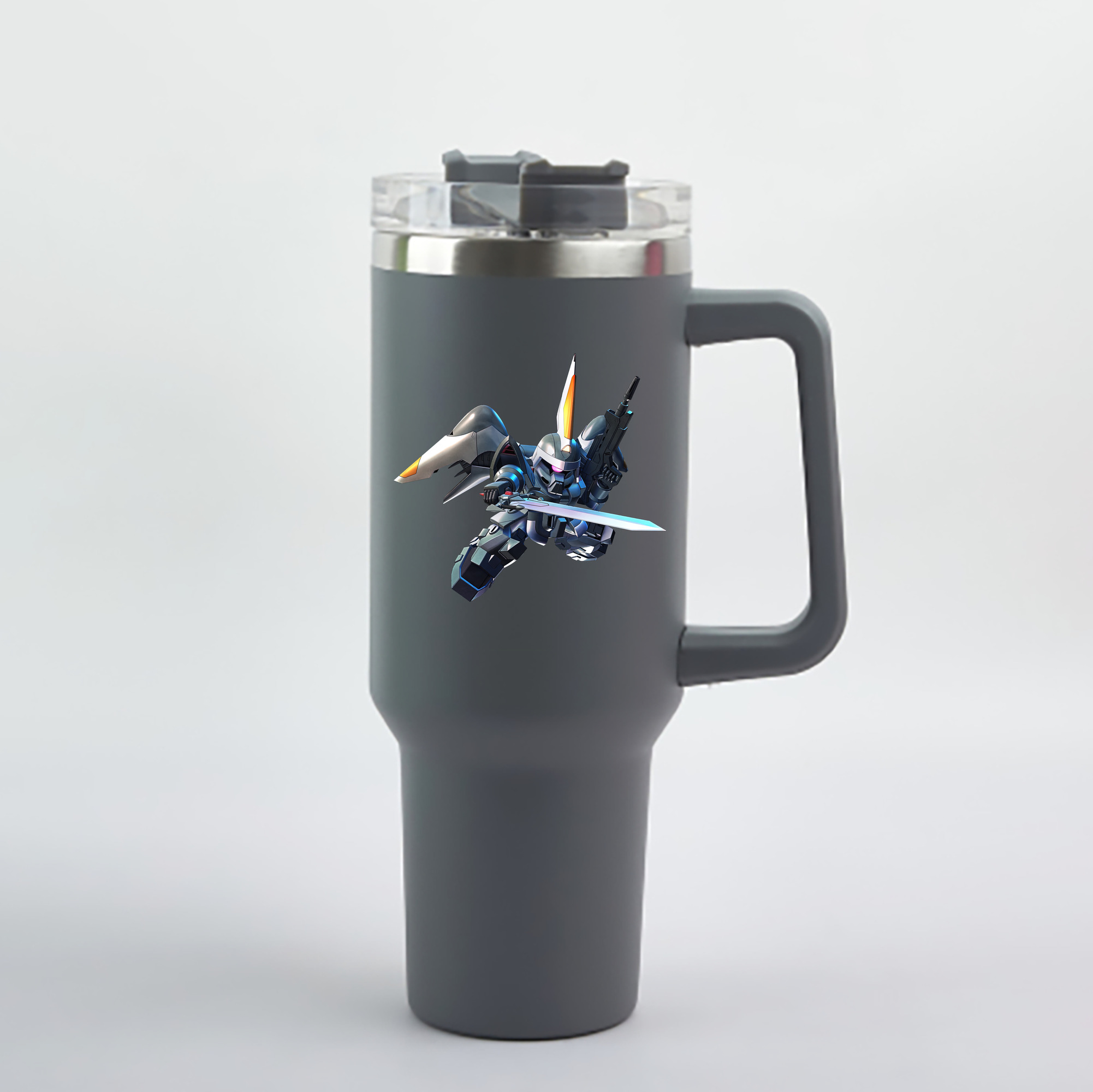 （画像用） 機動戦士ガンダム Mobile Suit Gundam 1200mL車用タンブラー - クリスタルステッカー（プラスチックストロー付き）