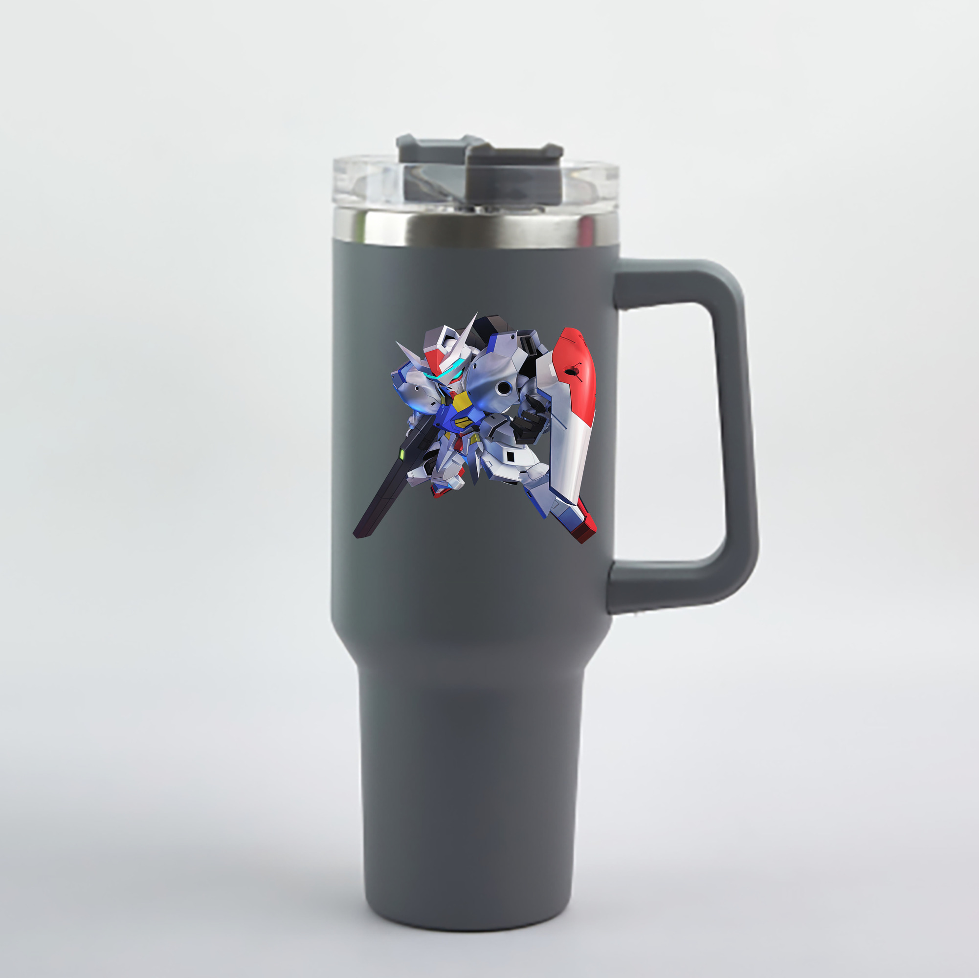 （画像用） 機動戦士ガンダム Mobile Suit Gundam 1200mL車用タンブラー - クリスタルステッカー（プラスチックストロー付き）