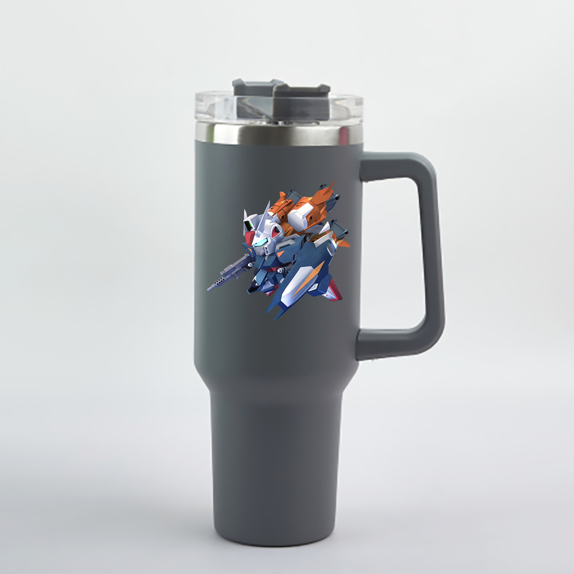 （画像用） 機動戦士ガンダム Mobile Suit Gundam 1200mL車用タンブラー - クリスタルステッカー（プラスチックストロー付き）