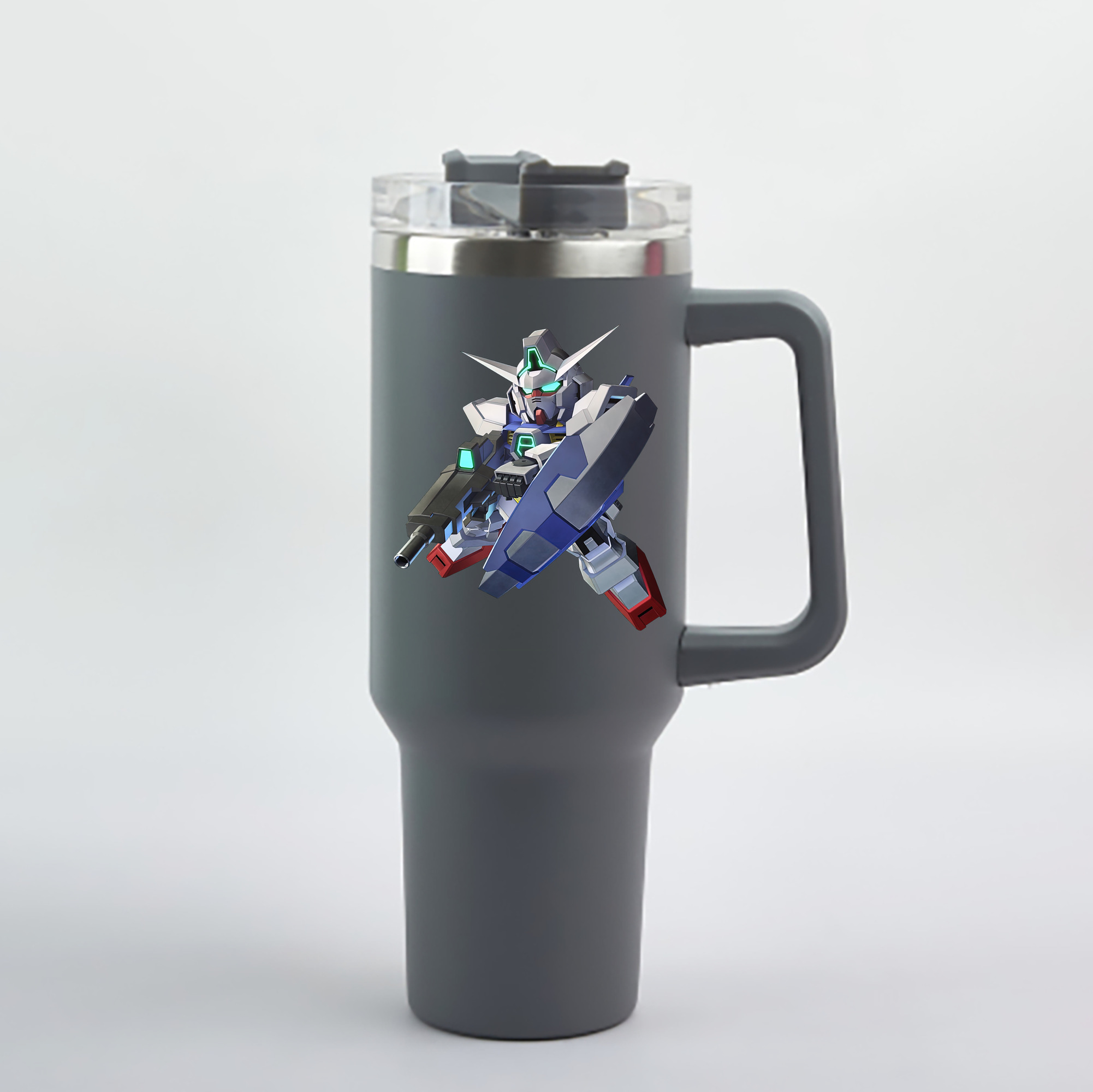 （画像用） 機動戦士ガンダム Mobile Suit Gundam 1200mL車用タンブラー - クリスタルステッカー（プラスチックストロー付き）
