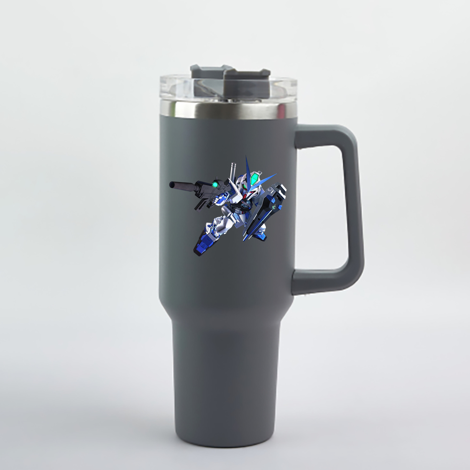 （画像用） 機動戦士ガンダム Mobile Suit Gundam 1200mL車用タンブラー - クリスタルステッカー（プラスチックストロー付き）