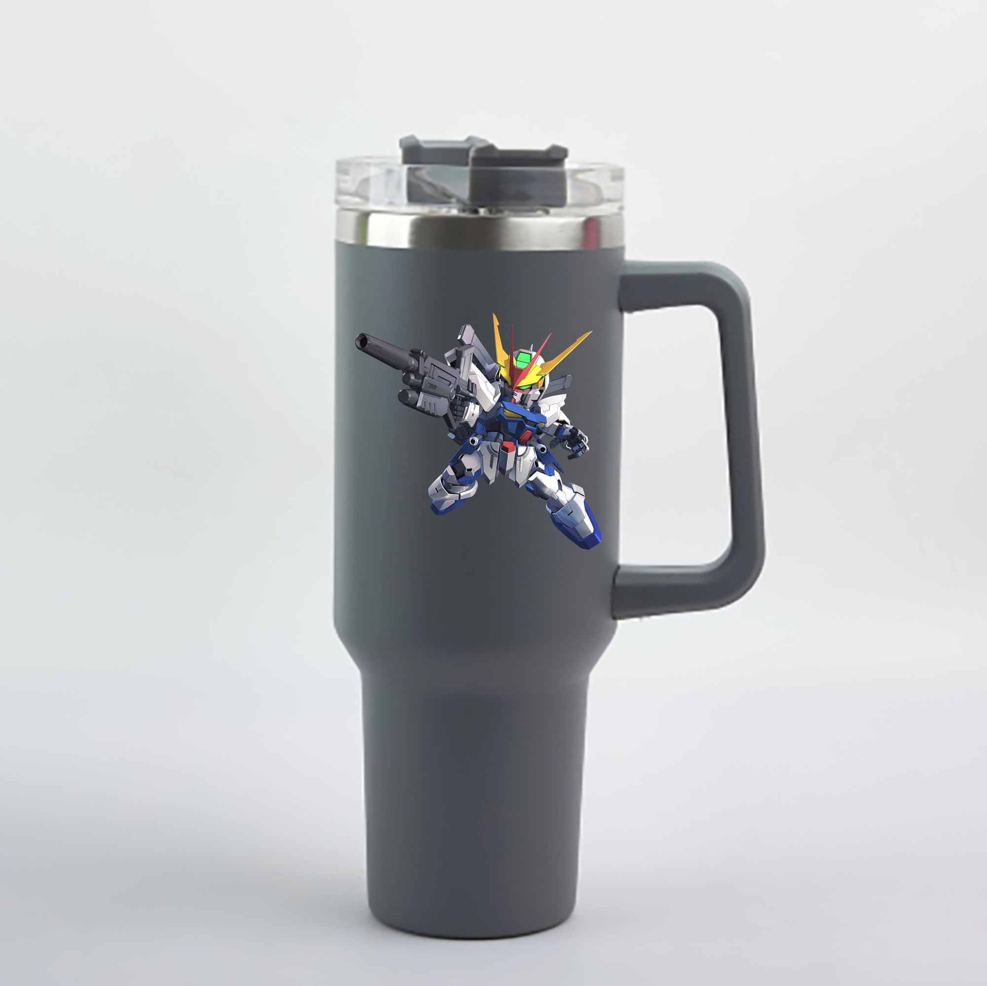 （画像用） 機動戦士ガンダム Mobile Suit Gundam 1200mL車用タンブラー - クリスタルステッカー（プラスチックストロー付き）