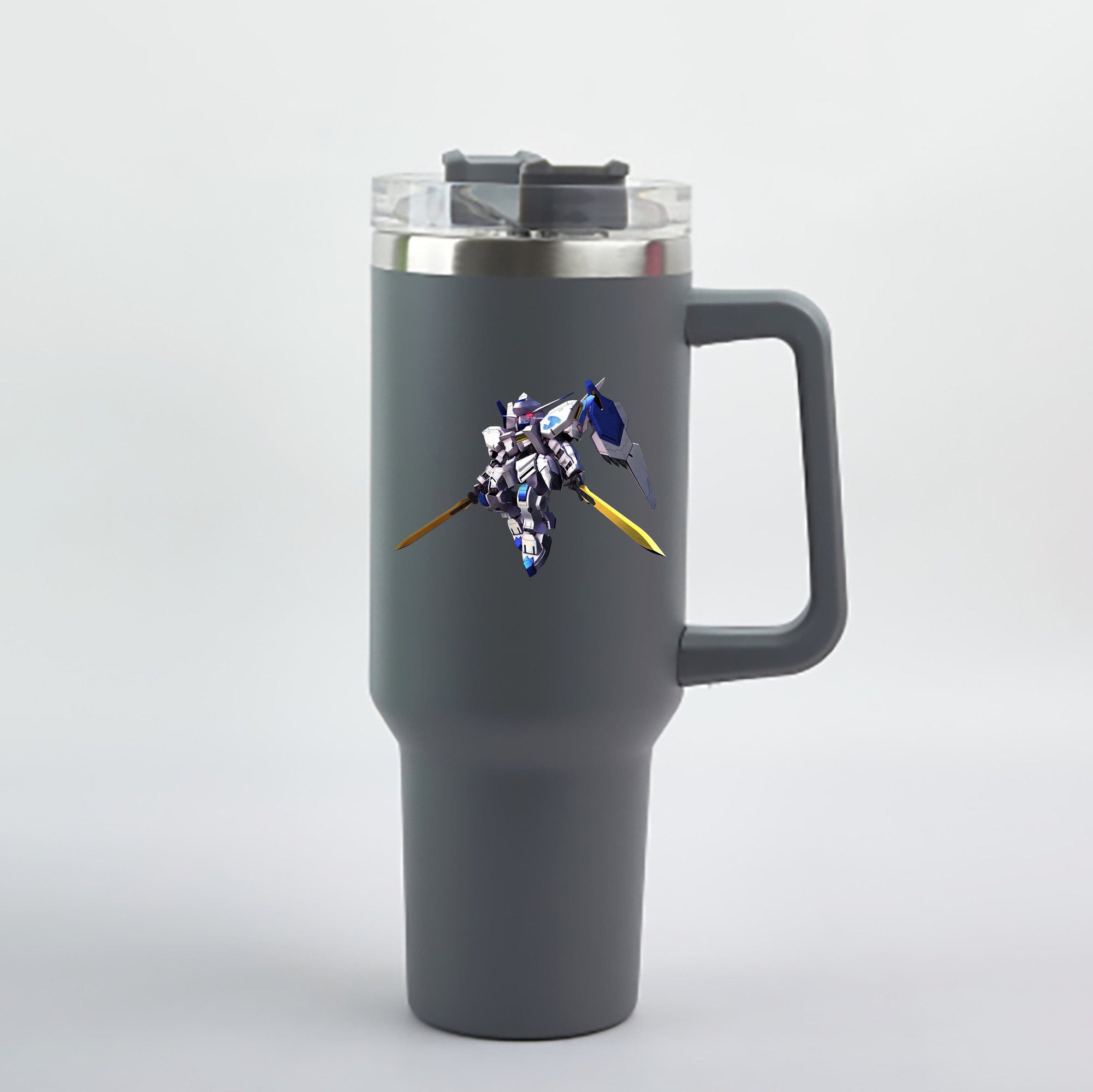 （画像用） 機動戦士ガンダム Mobile Suit Gundam 1200mL車用タンブラー - クリスタルステッカー（プラスチックストロー付き）