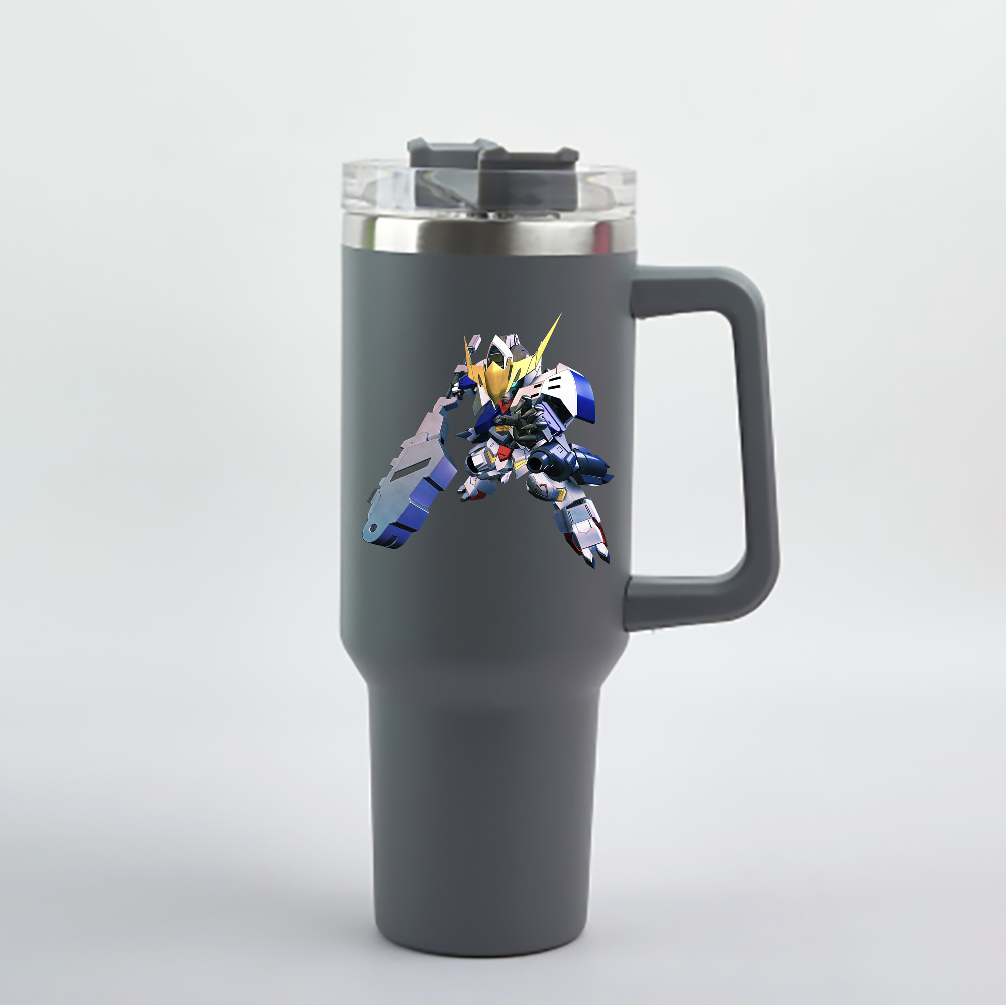 （画像用） 機動戦士ガンダム Mobile Suit Gundam 1200mL車用タンブラー - クリスタルステッカー（プラスチックストロー付き）