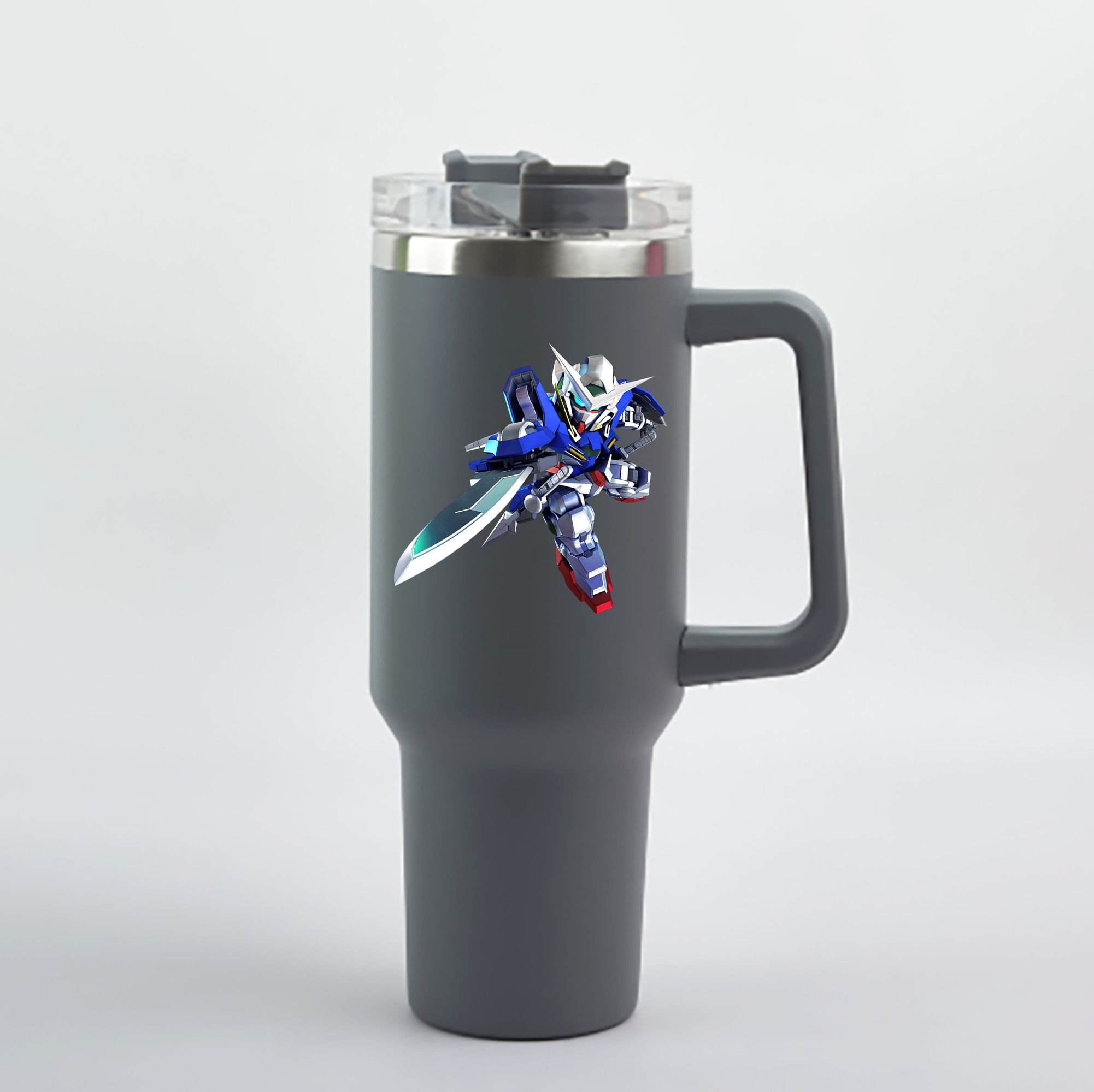 （画像用） 機動戦士ガンダム Mobile Suit Gundam 1200mL車用タンブラー - クリスタルステッカー（プラスチックストロー付き）