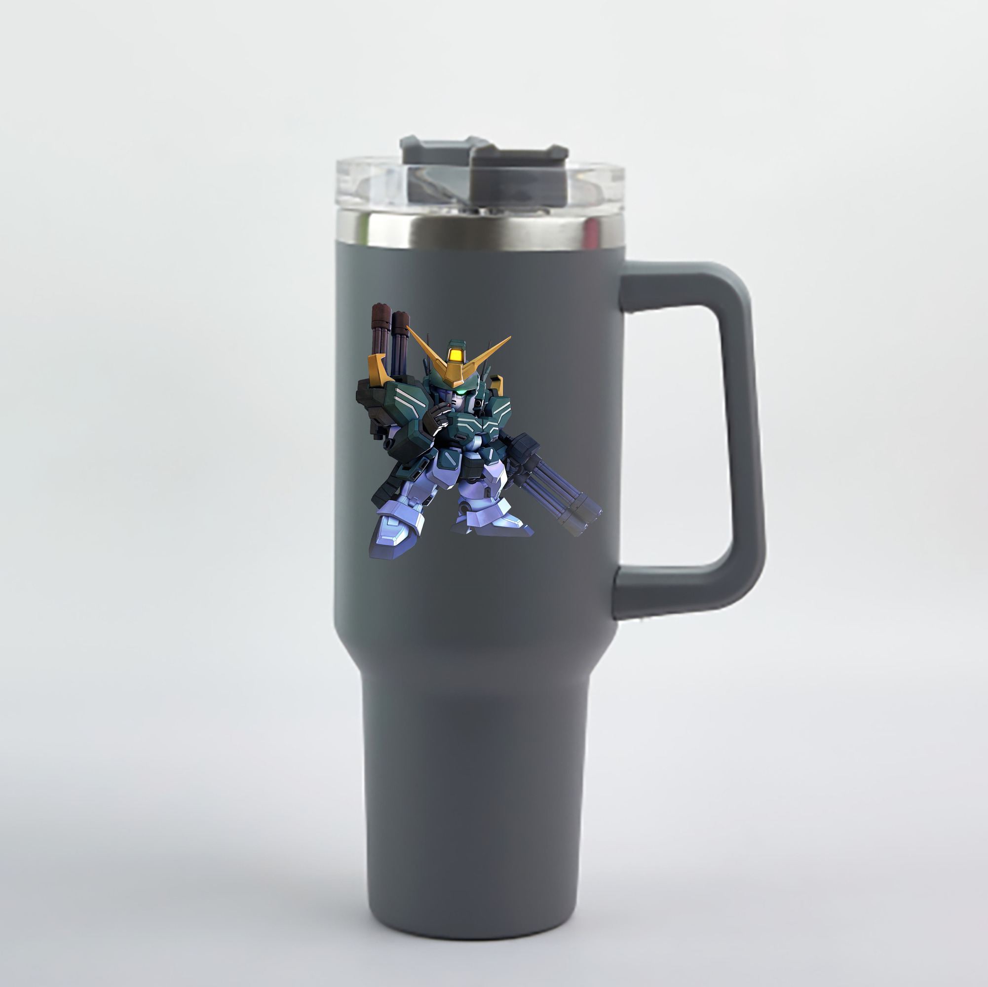 （画像用） 機動戦士ガンダム Mobile Suit Gundam 1200mL車用タンブラー - クリスタルステッカー（プラスチックストロー付き）