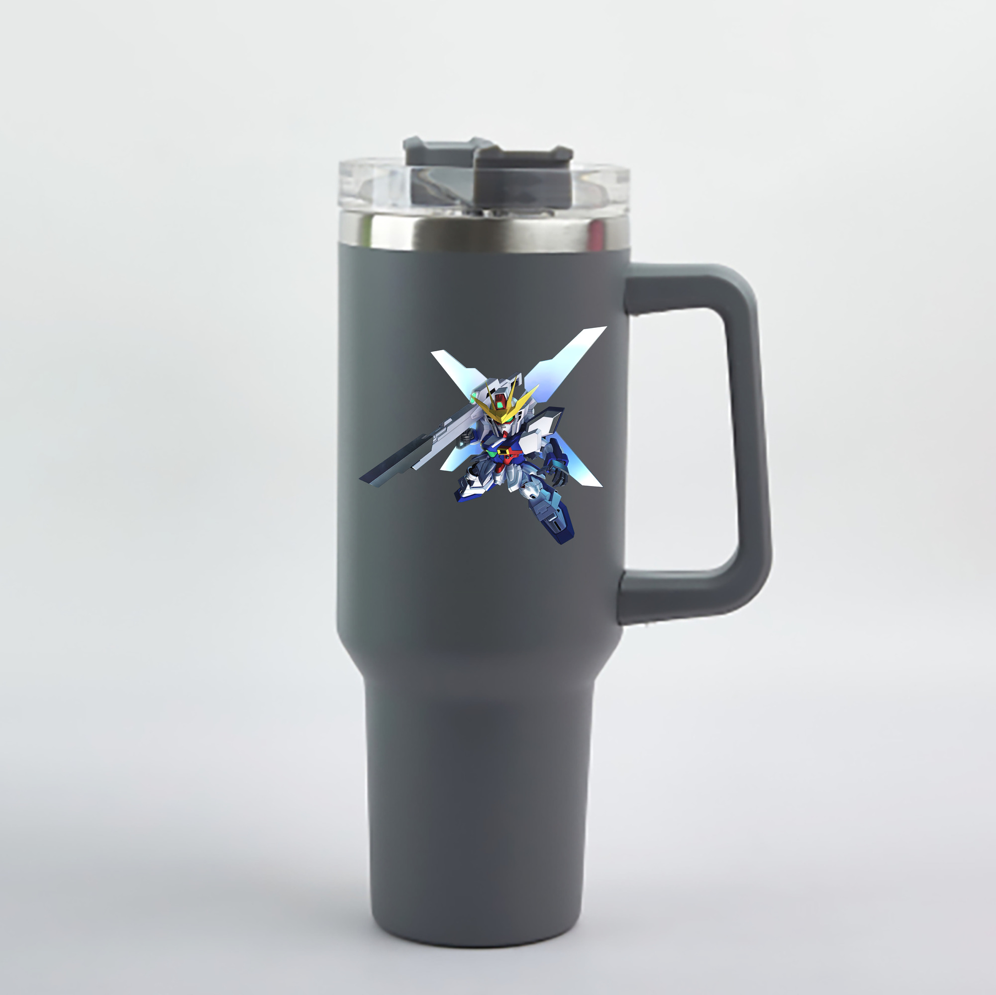 （画像用） 機動戦士ガンダム Mobile Suit Gundam 1200mL車用タンブラー - クリスタルステッカー（プラスチックストロー付き）
