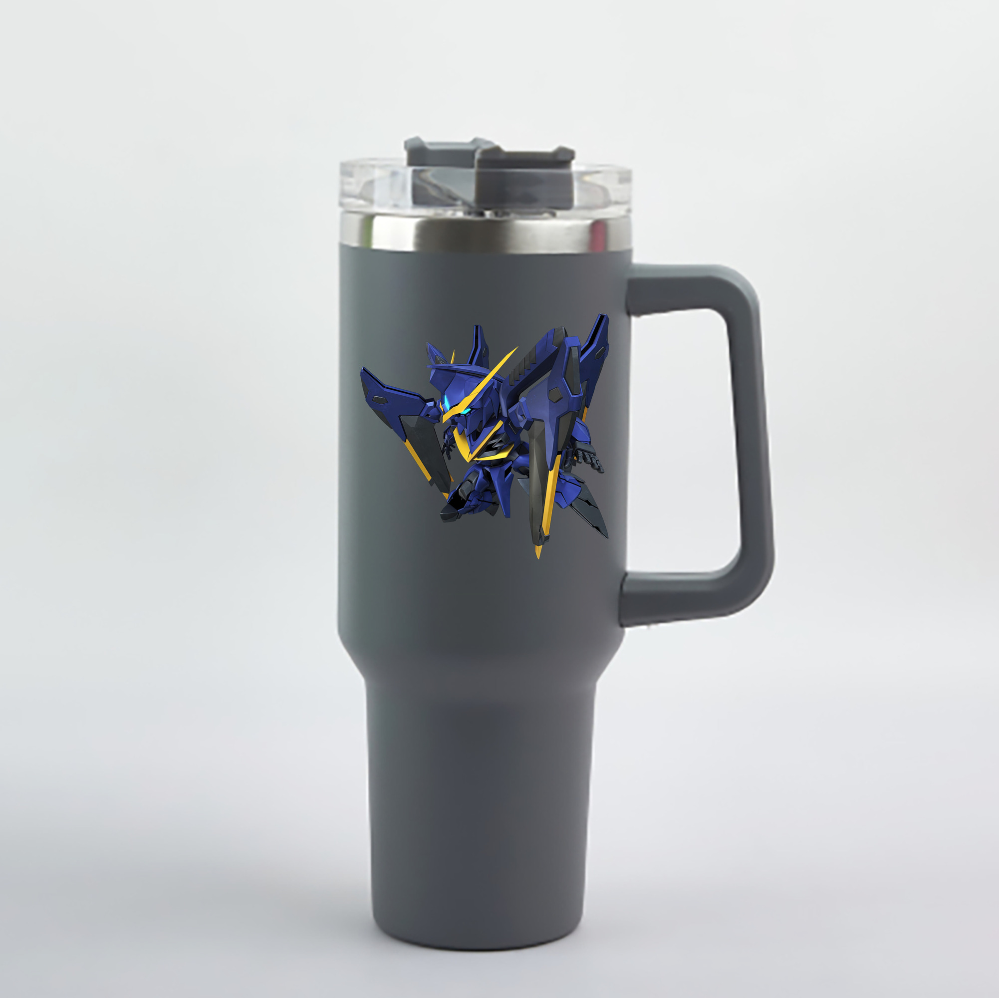 （画像用） 機動戦士ガンダム Mobile Suit Gundam 1200mL車用タンブラー - クリスタルステッカー（プラスチックストロー付き）