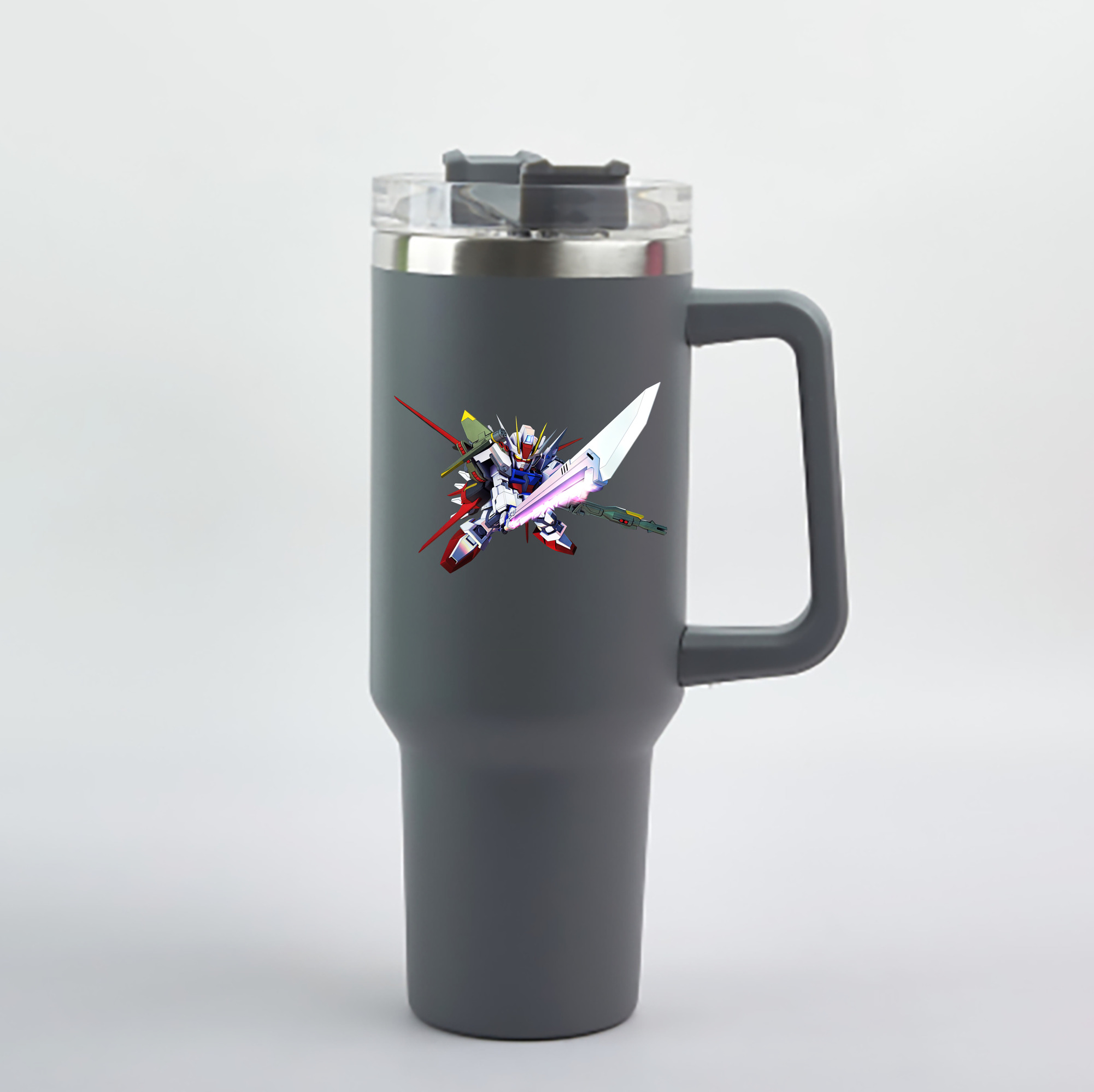 （画像用） 機動戦士ガンダム Mobile Suit Gundam 1200mL車用タンブラー - クリスタルステッカー（プラスチックストロー付き）