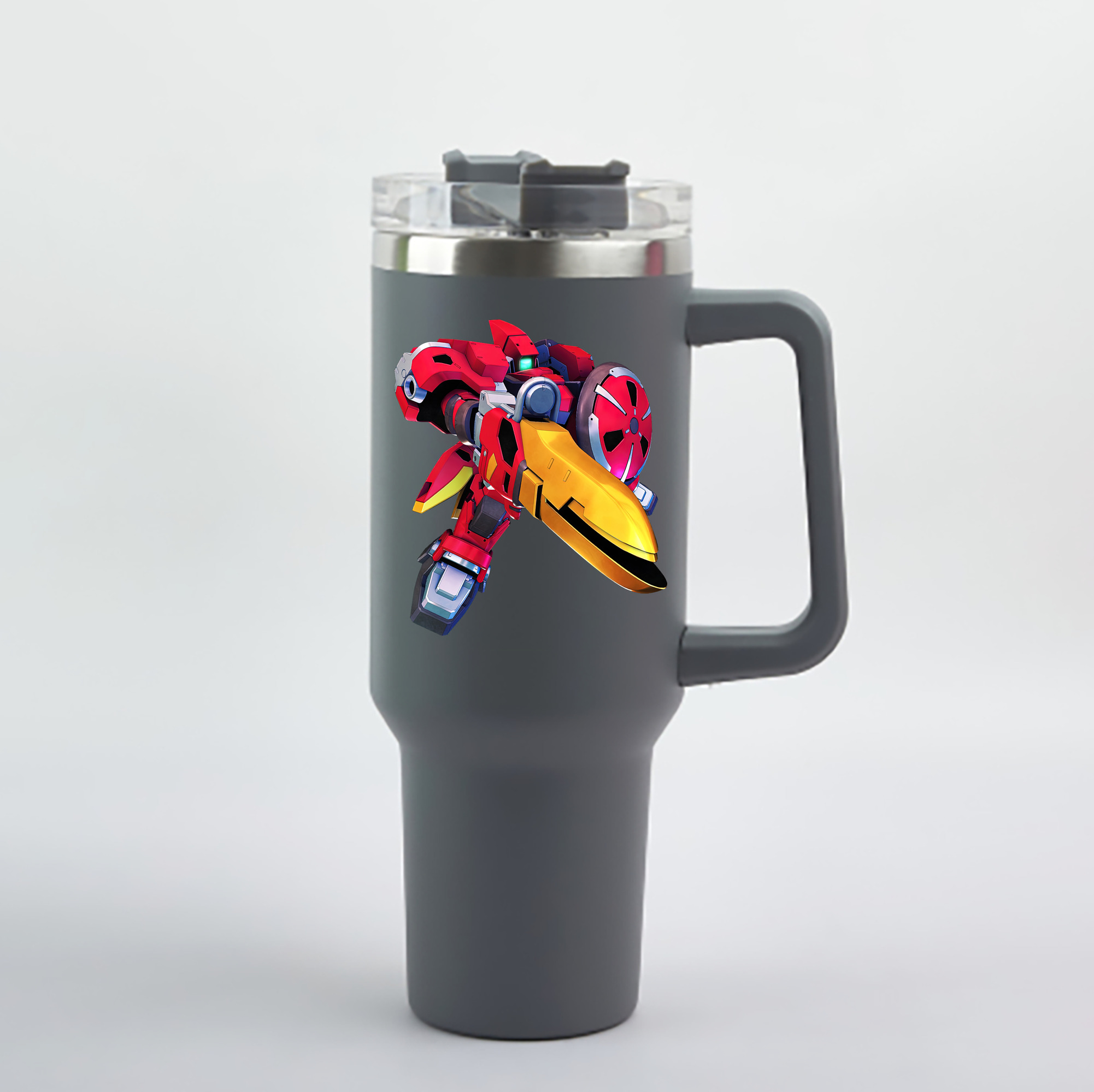 （画像用） 機動戦士ガンダム Mobile Suit Gundam 1200mL車用タンブラー - クリスタルステッカー（プラスチックストロー付き）