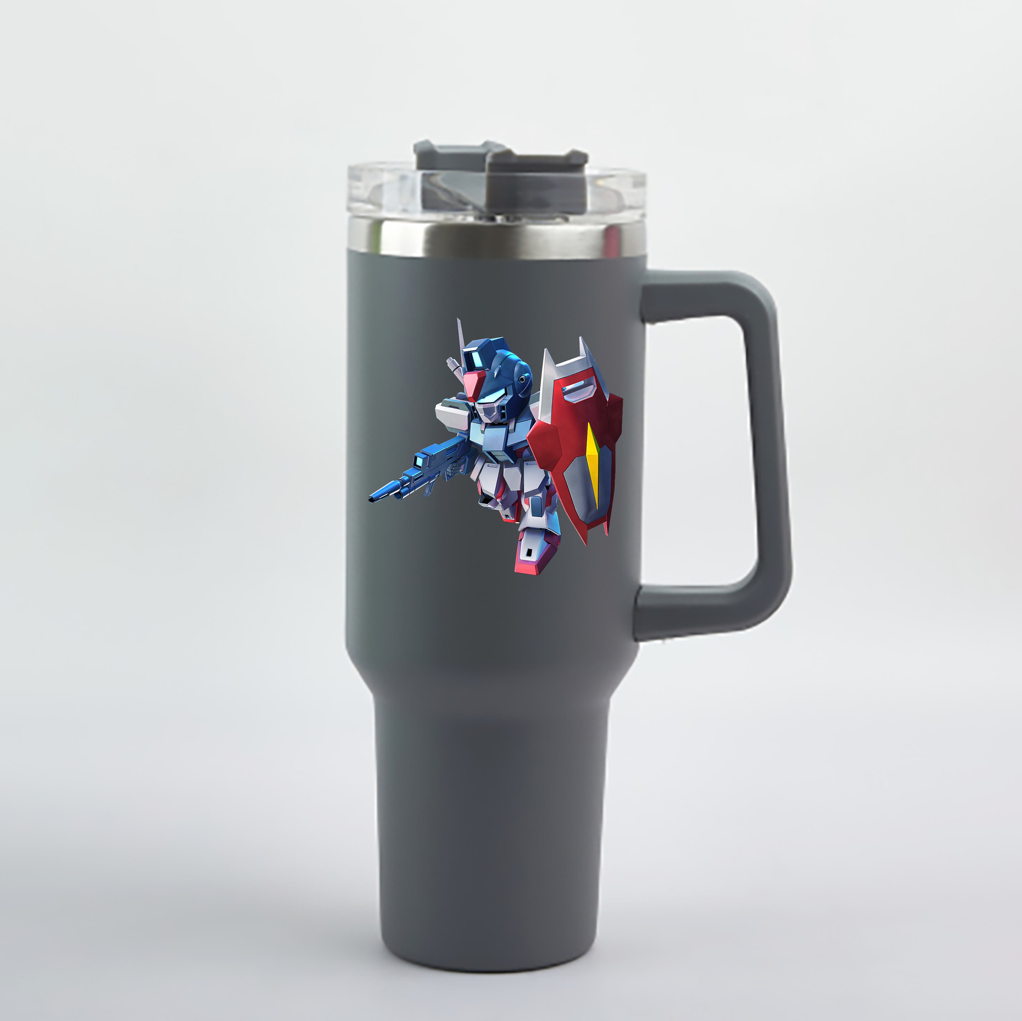 （画像用） 機動戦士ガンダム Mobile Suit Gundam 1200mL車用タンブラー - クリスタルステッカー（プラスチックストロー付き）