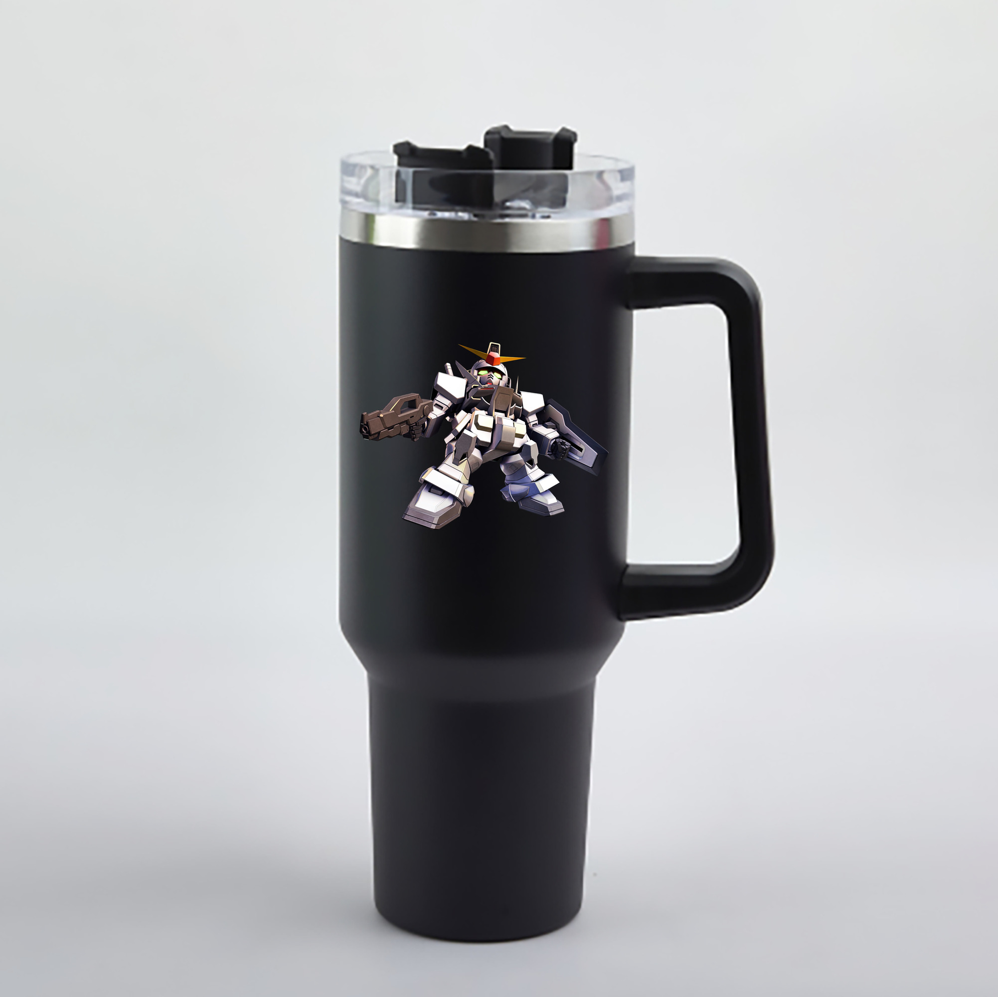 （画像用） 機動戦士ガンダム Mobile Suit Gundam 1200mL車用タンブラー - クリスタルステッカー（プラスチックストロー付き）