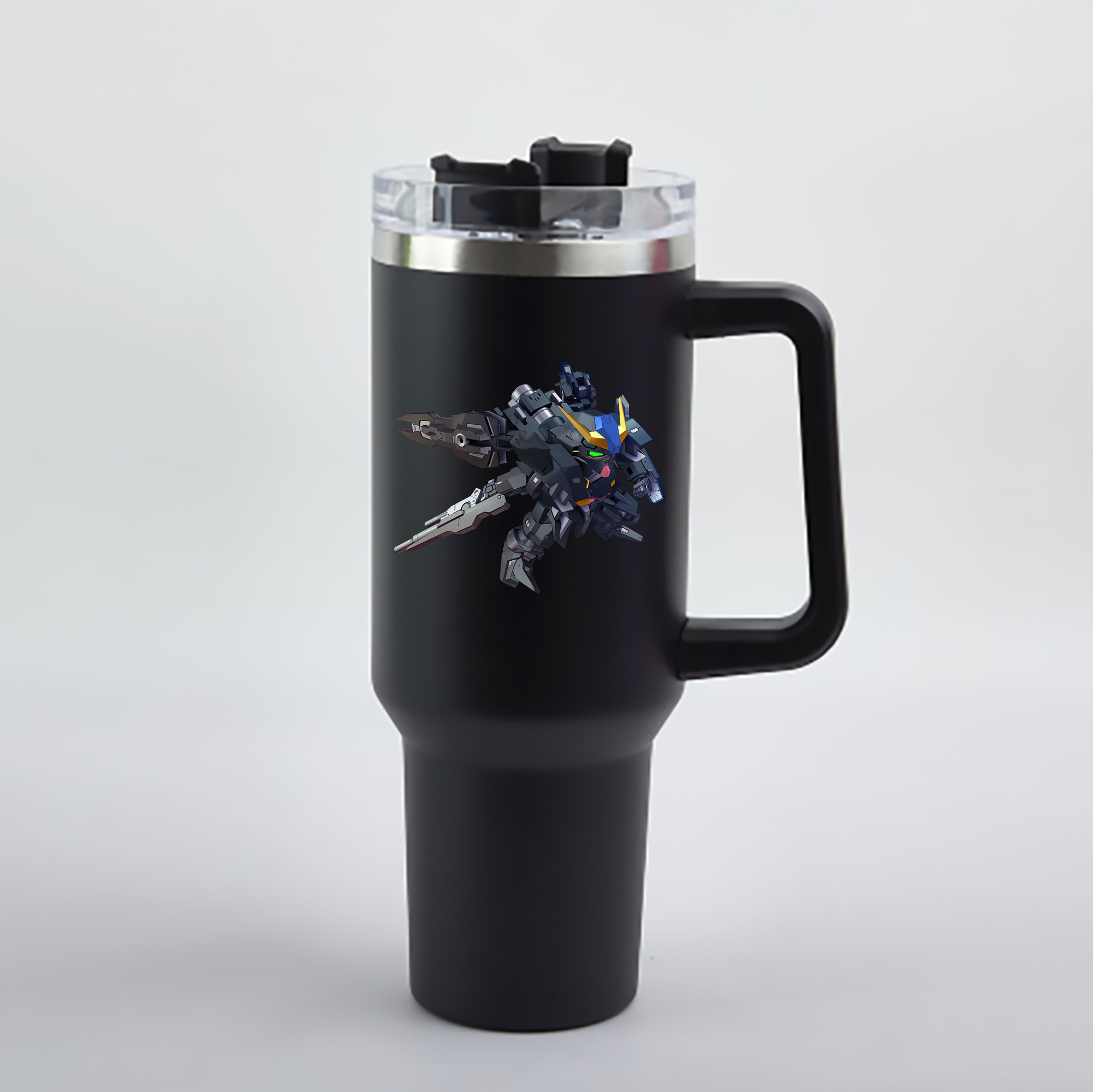 （画像用） 機動戦士ガンダム Mobile Suit Gundam 1200mL車用タンブラー - クリスタルステッカー（プラスチックストロー付き）