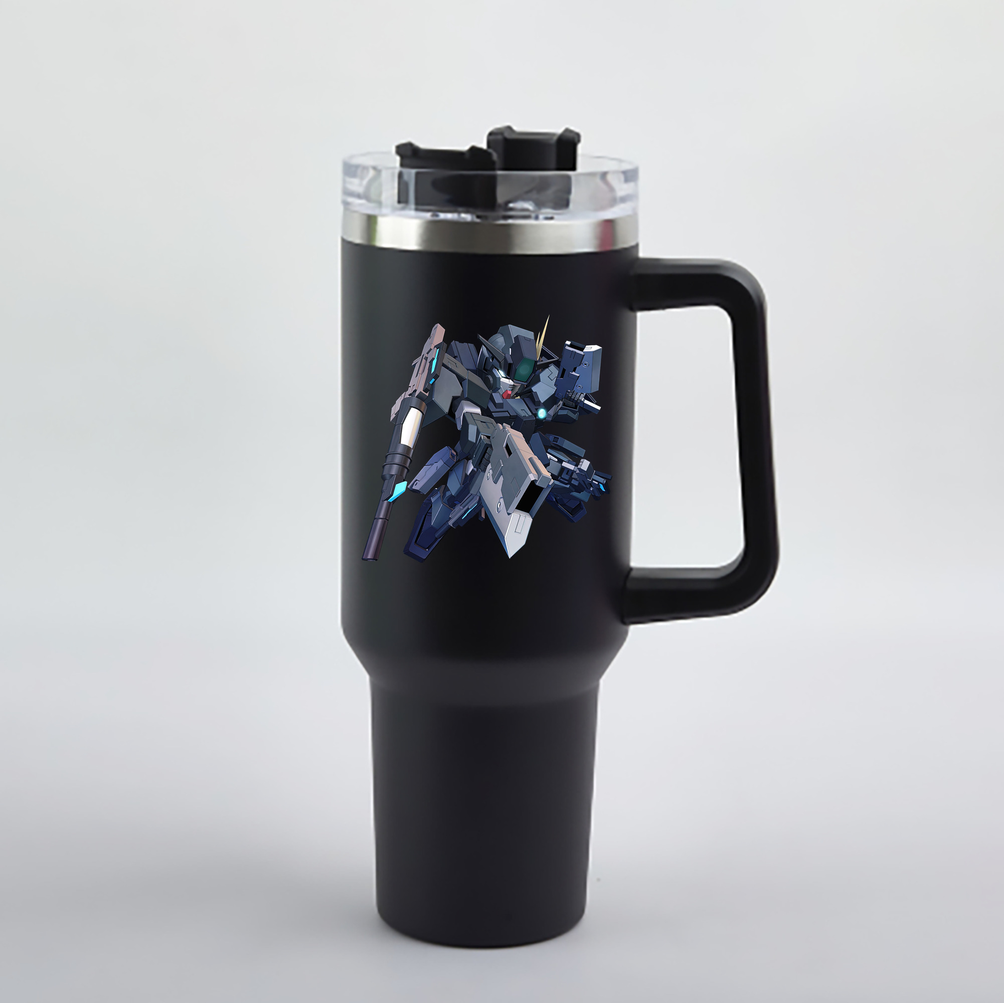 （画像用） 機動戦士ガンダム Mobile Suit Gundam 1200mL車用タンブラー - クリスタルステッカー（プラスチックストロー付き）