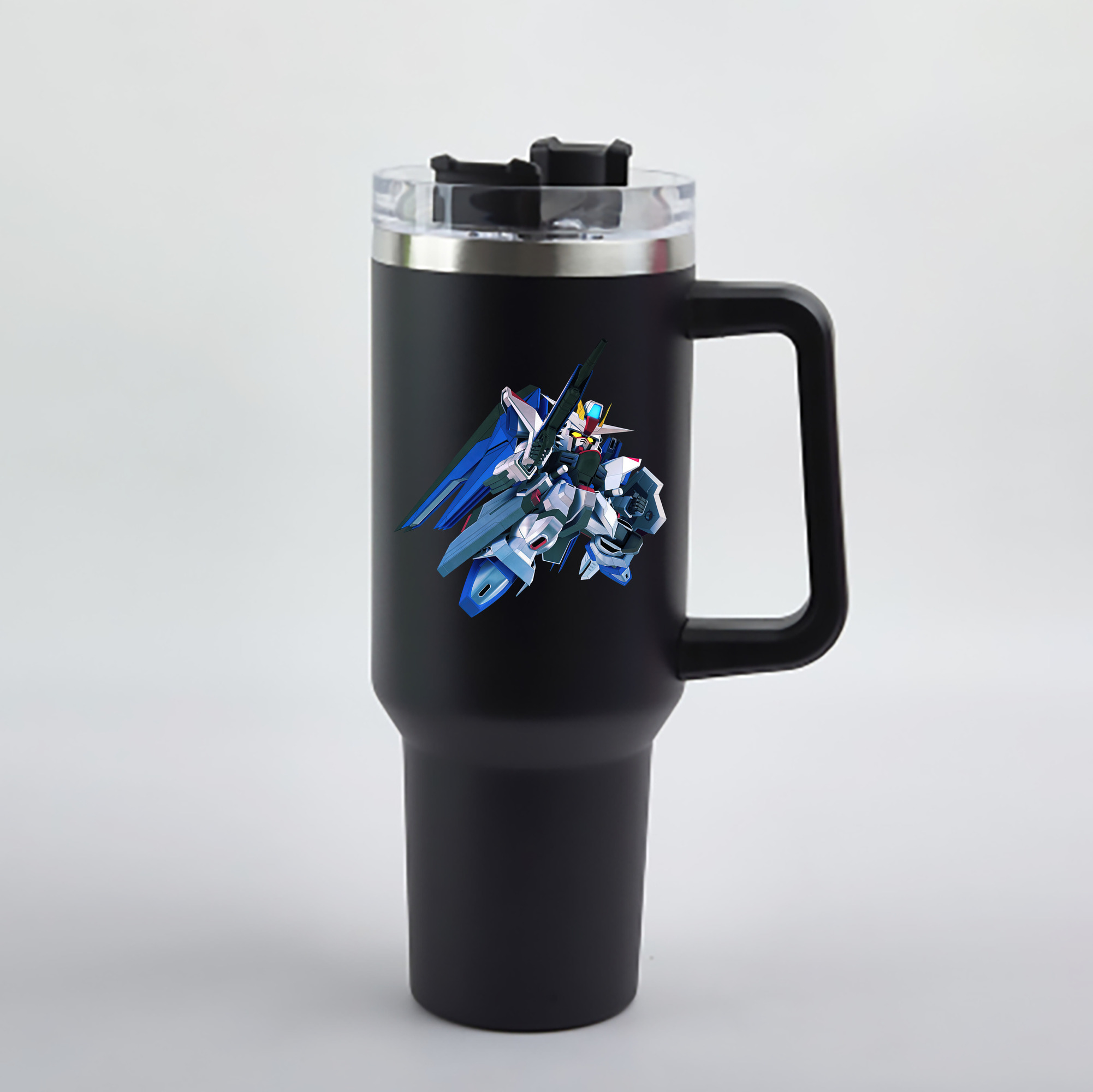 （画像用） 機動戦士ガンダム Mobile Suit Gundam 1200mL車用タンブラー - クリスタルステッカー（プラスチックストロー付き）