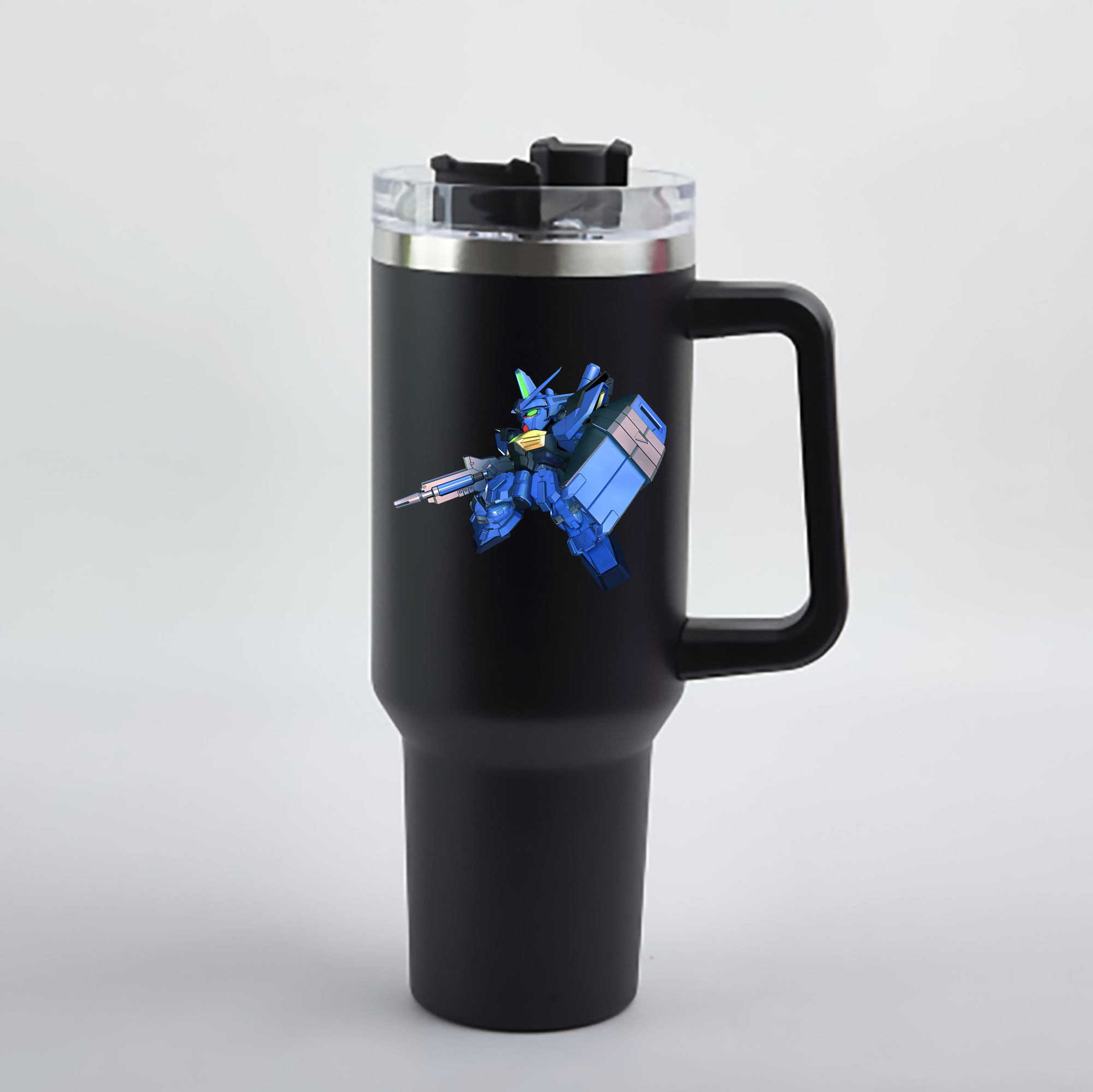 （画像用） 機動戦士ガンダム Mobile Suit Gundam 1200mL車用タンブラー - クリスタルステッカー（プラスチックストロー付き）
