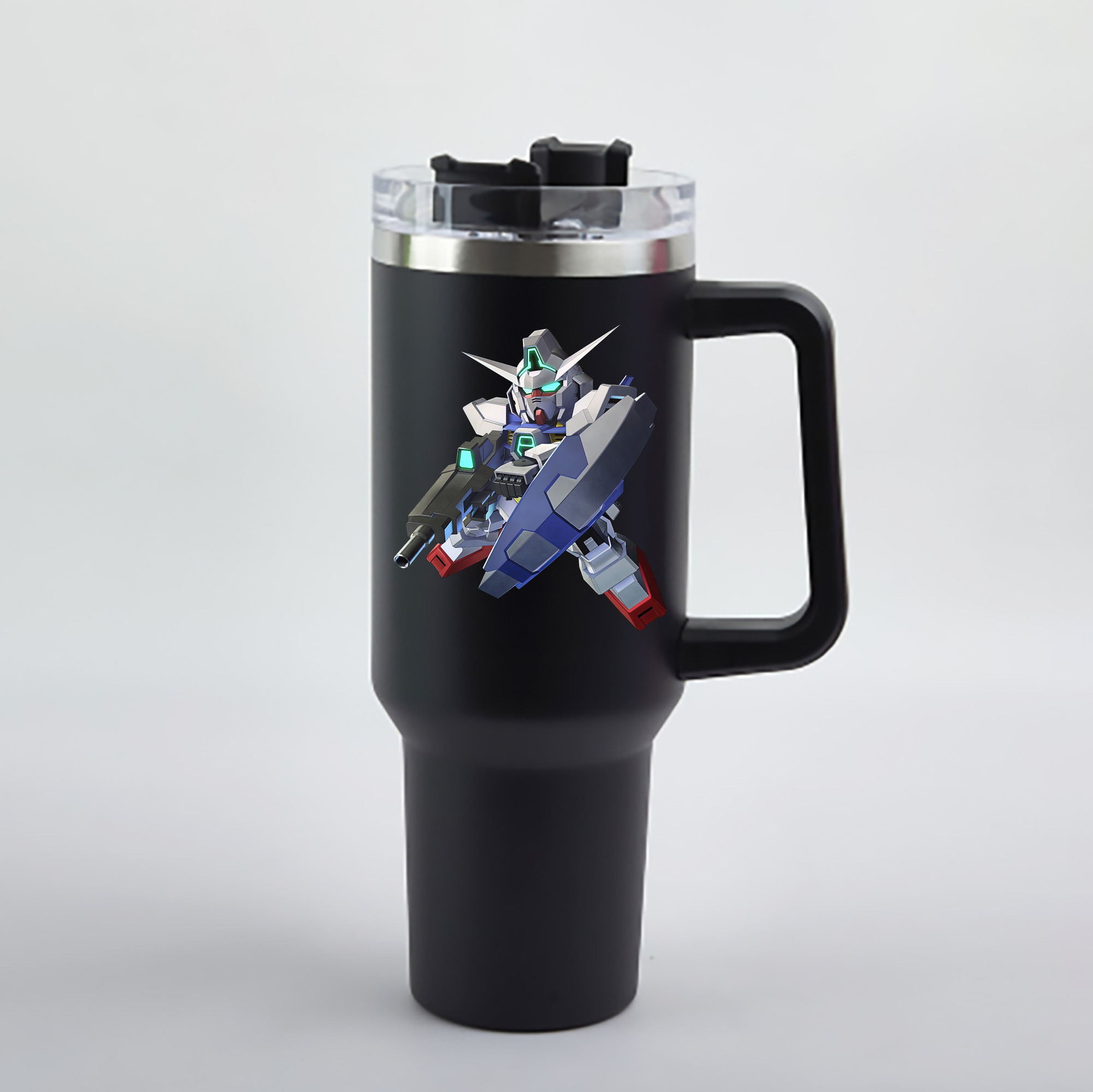 （画像用） 機動戦士ガンダム Mobile Suit Gundam 1200mL車用タンブラー - クリスタルステッカー（プラスチックストロー付き）