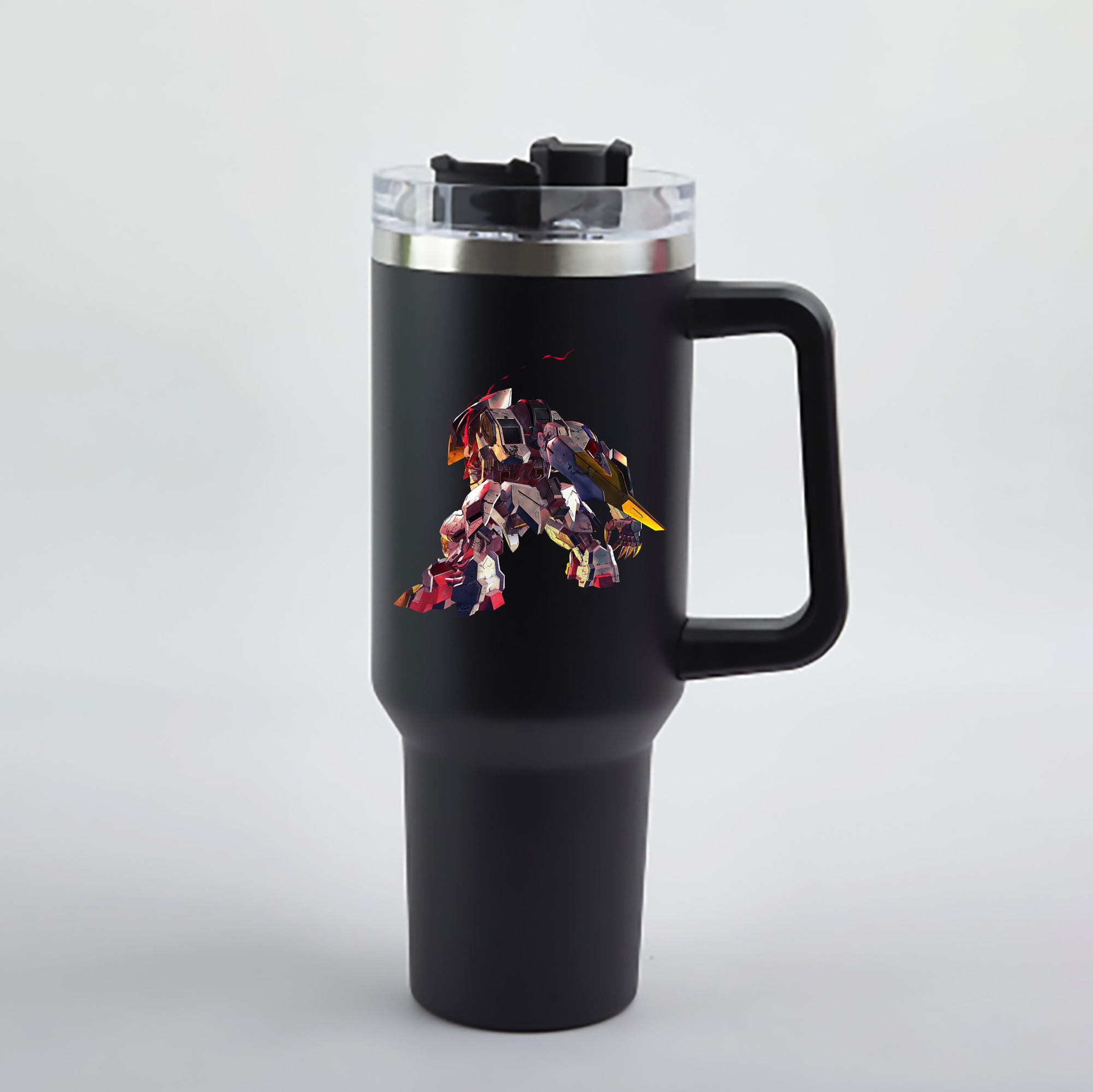 （画像用） 機動戦士ガンダム Mobile Suit Gundam 1200mL車用タンブラー - クリスタルステッカー（プラスチックストロー付き）
