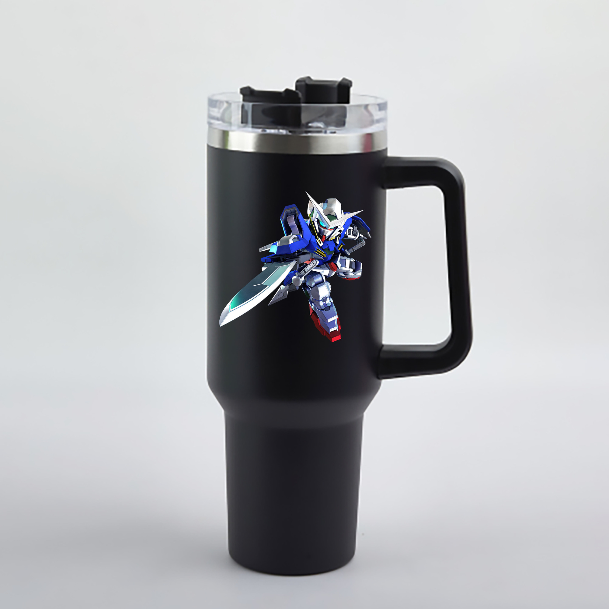 （画像用） 機動戦士ガンダム Mobile Suit Gundam 1200mL車用タンブラー - クリスタルステッカー（プラスチックストロー付き）