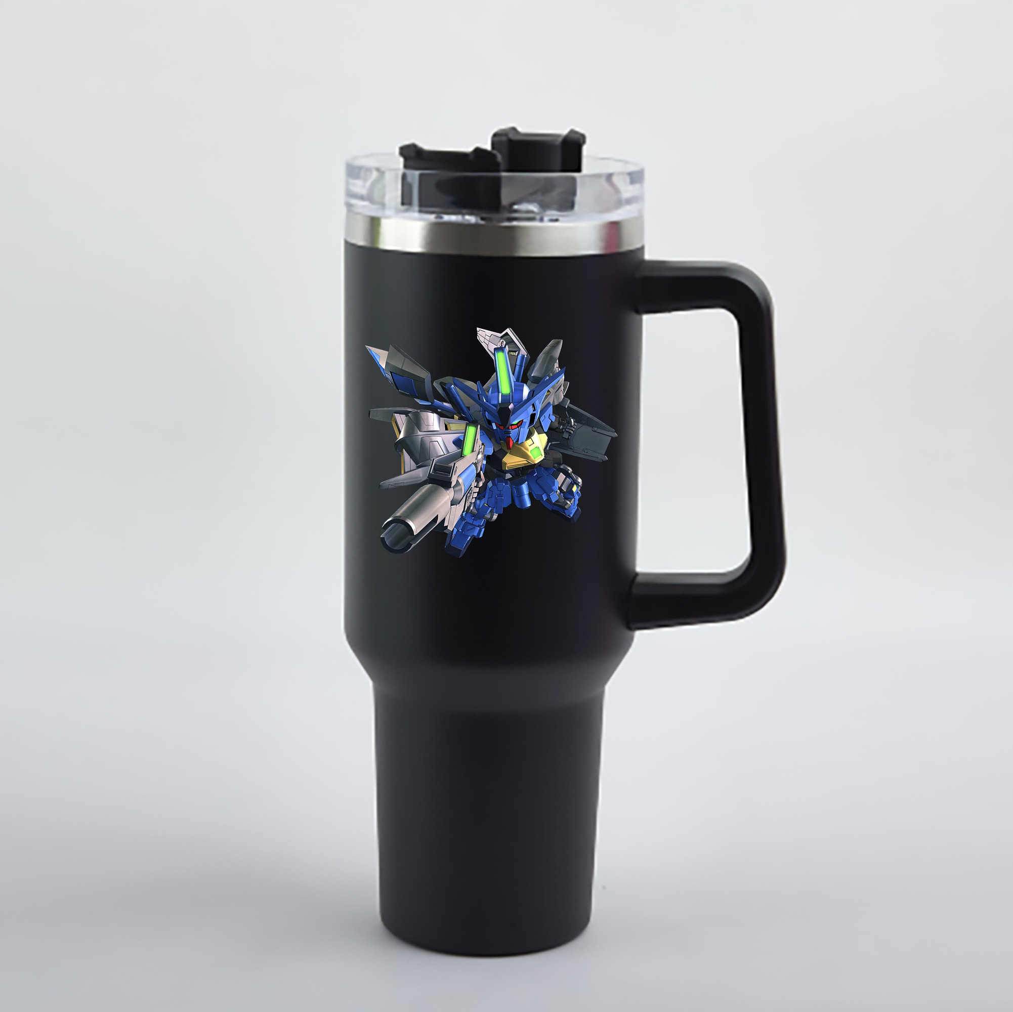 （画像用） 機動戦士ガンダム Mobile Suit Gundam 1200mL車用タンブラー - クリスタルステッカー（プラスチックストロー付き）