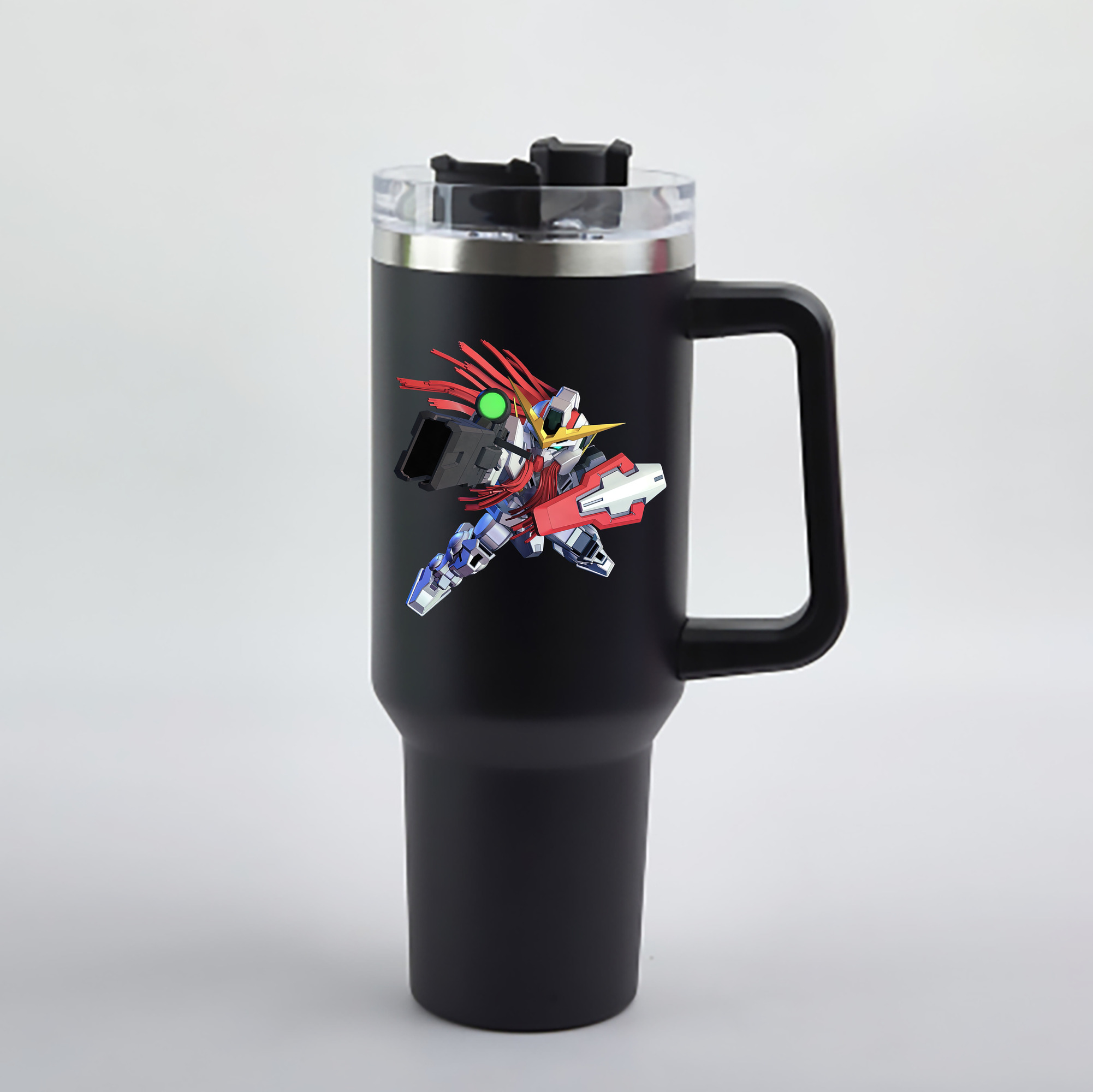 （画像用） 機動戦士ガンダム Mobile Suit Gundam 1200mL車用タンブラー - クリスタルステッカー（プラスチックストロー付き）