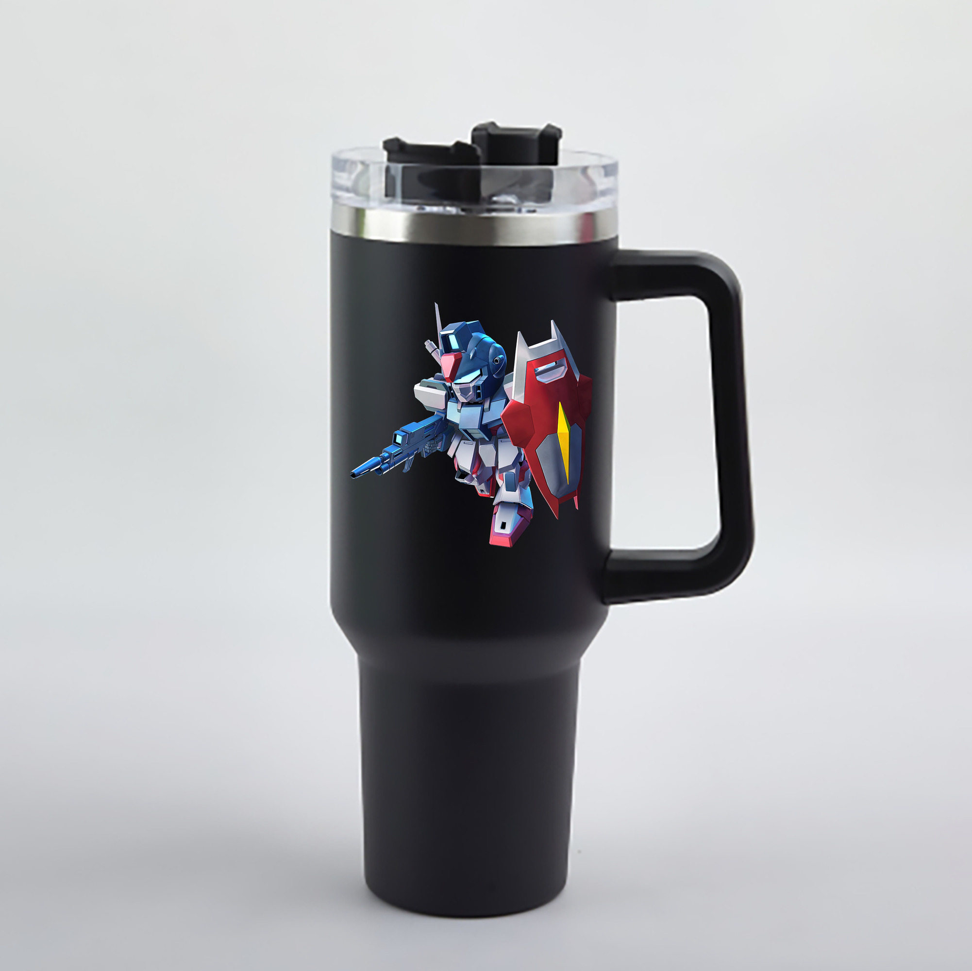 （画像用） 機動戦士ガンダム Mobile Suit Gundam 1200mL車用タンブラー - クリスタルステッカー（プラスチックストロー付き）