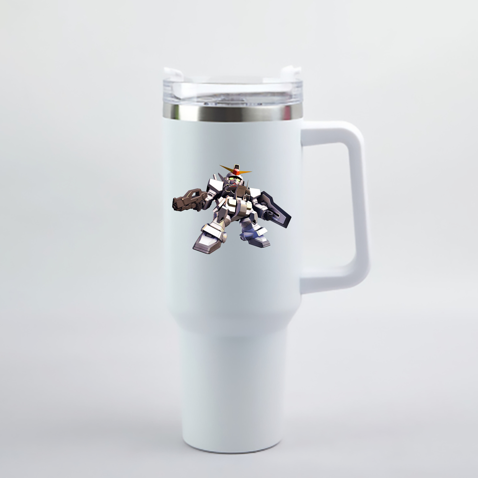 （画像用） 機動戦士ガンダム Mobile Suit Gundam 1200mL車用タンブラー - クリスタルステッカー（プラスチックストロー付き）