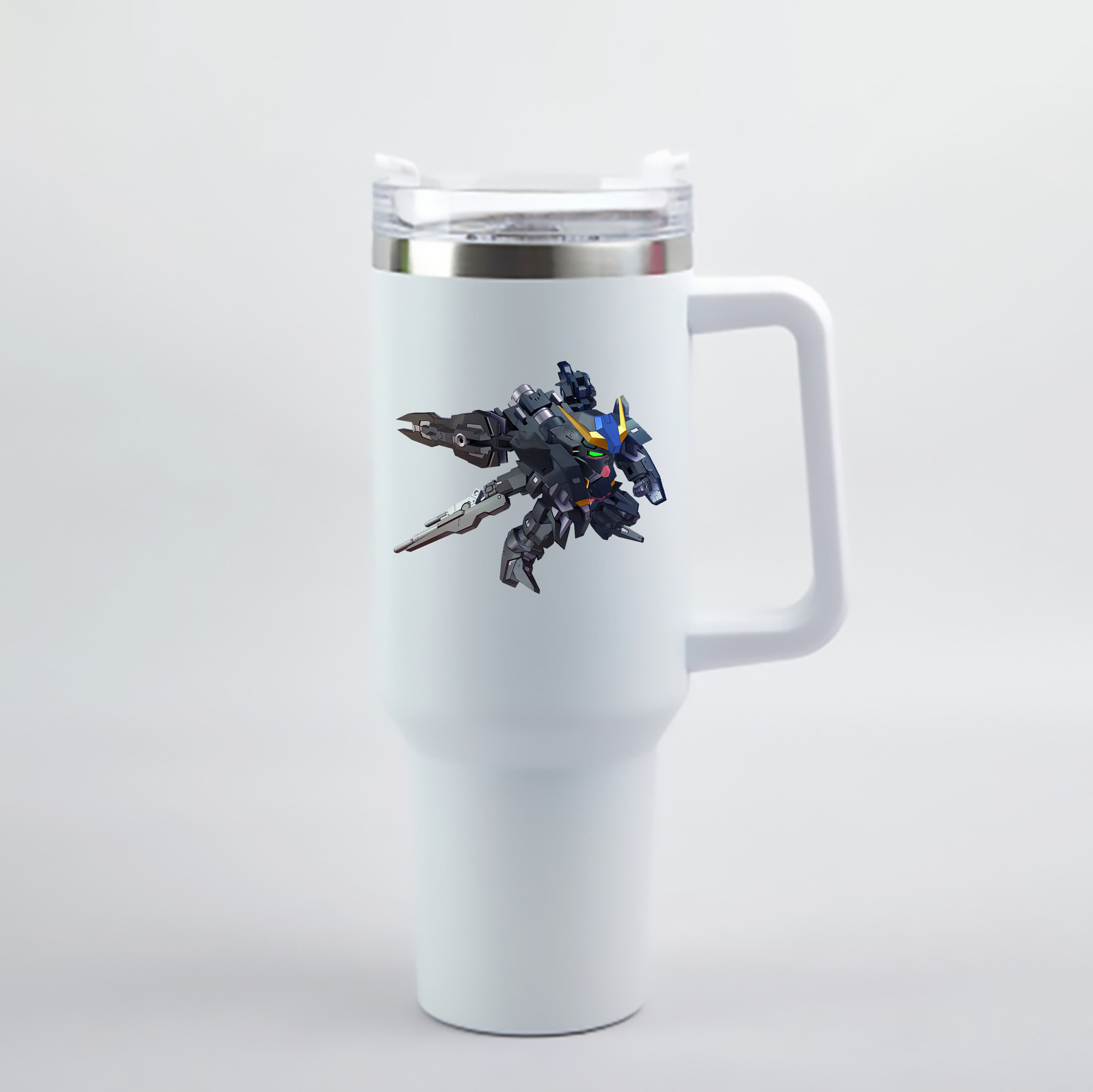 （画像用） 機動戦士ガンダム Mobile Suit Gundam 1200mL車用タンブラー - クリスタルステッカー（プラスチックストロー付き）