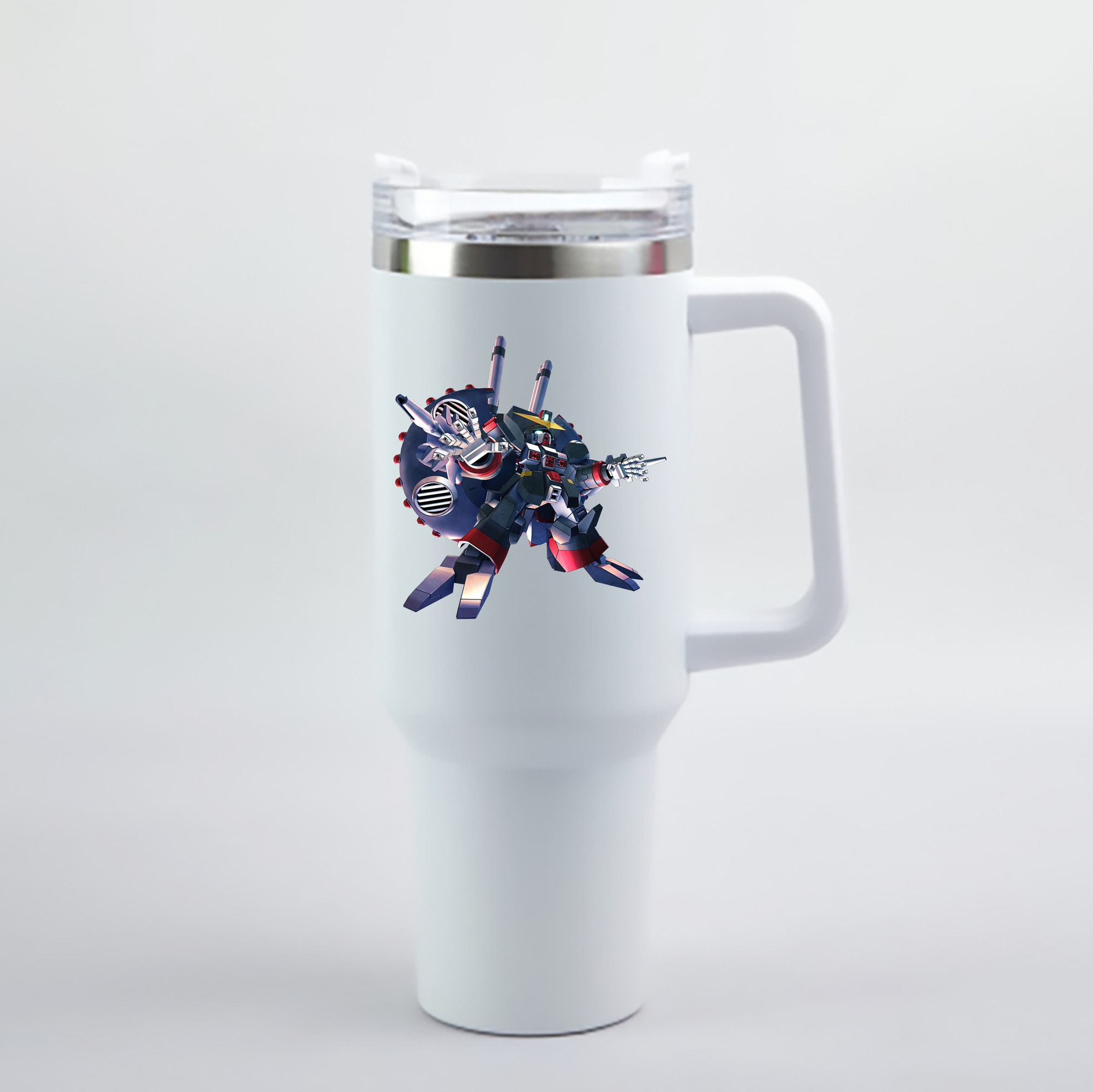 （画像用） 機動戦士ガンダム Mobile Suit Gundam 1200mL車用タンブラー - クリスタルステッカー（プラスチックストロー付き）