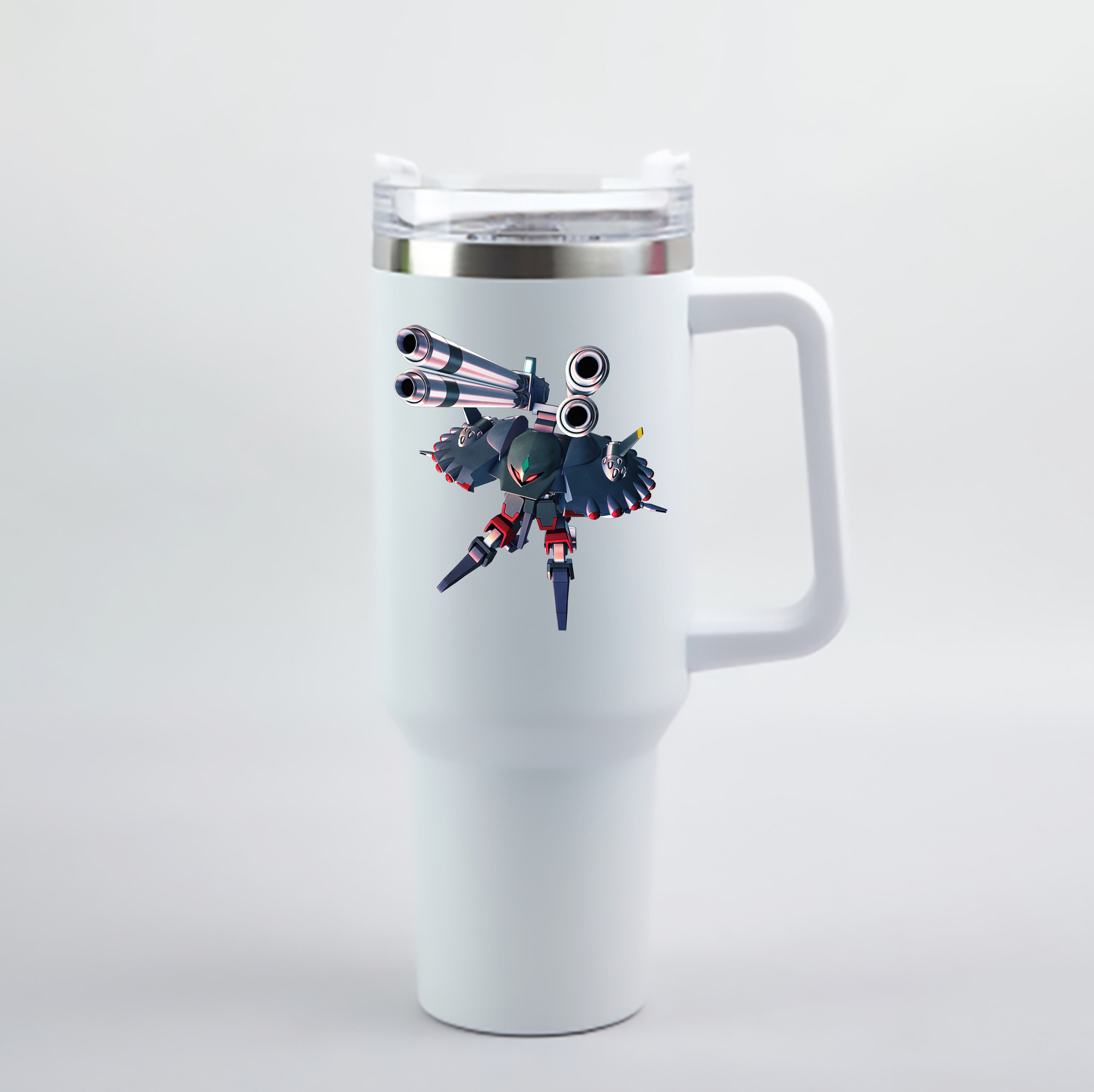 （画像用） 機動戦士ガンダム Mobile Suit Gundam 1200mL車用タンブラー - クリスタルステッカー（プラスチックストロー付き）
